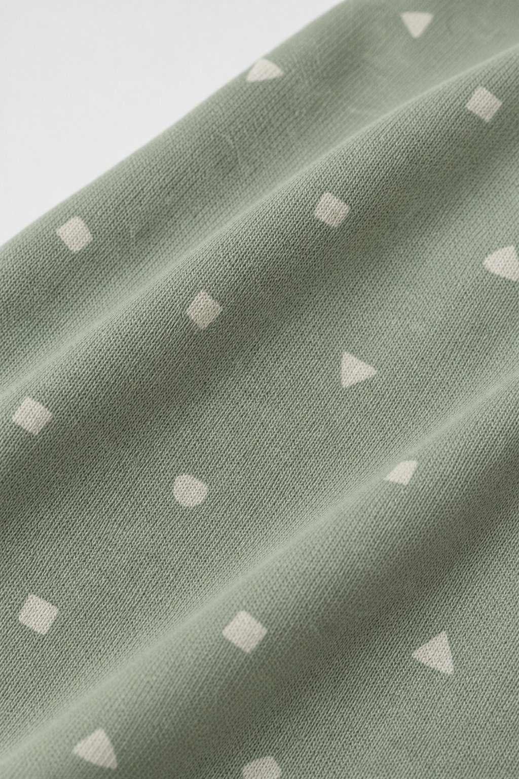 Eucalyptus Green Abstract Geometric Side-Snap Bodysuit view 3