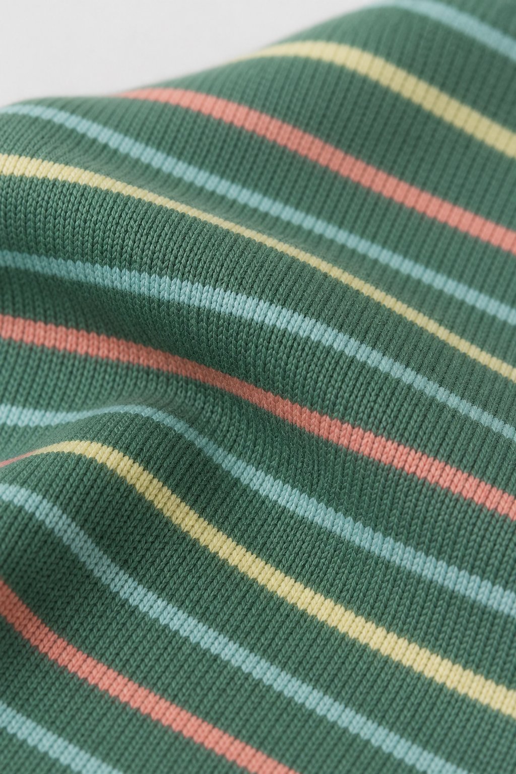 Spruce Green Rainbow Stripe Ribbed Bodysuit view 3
