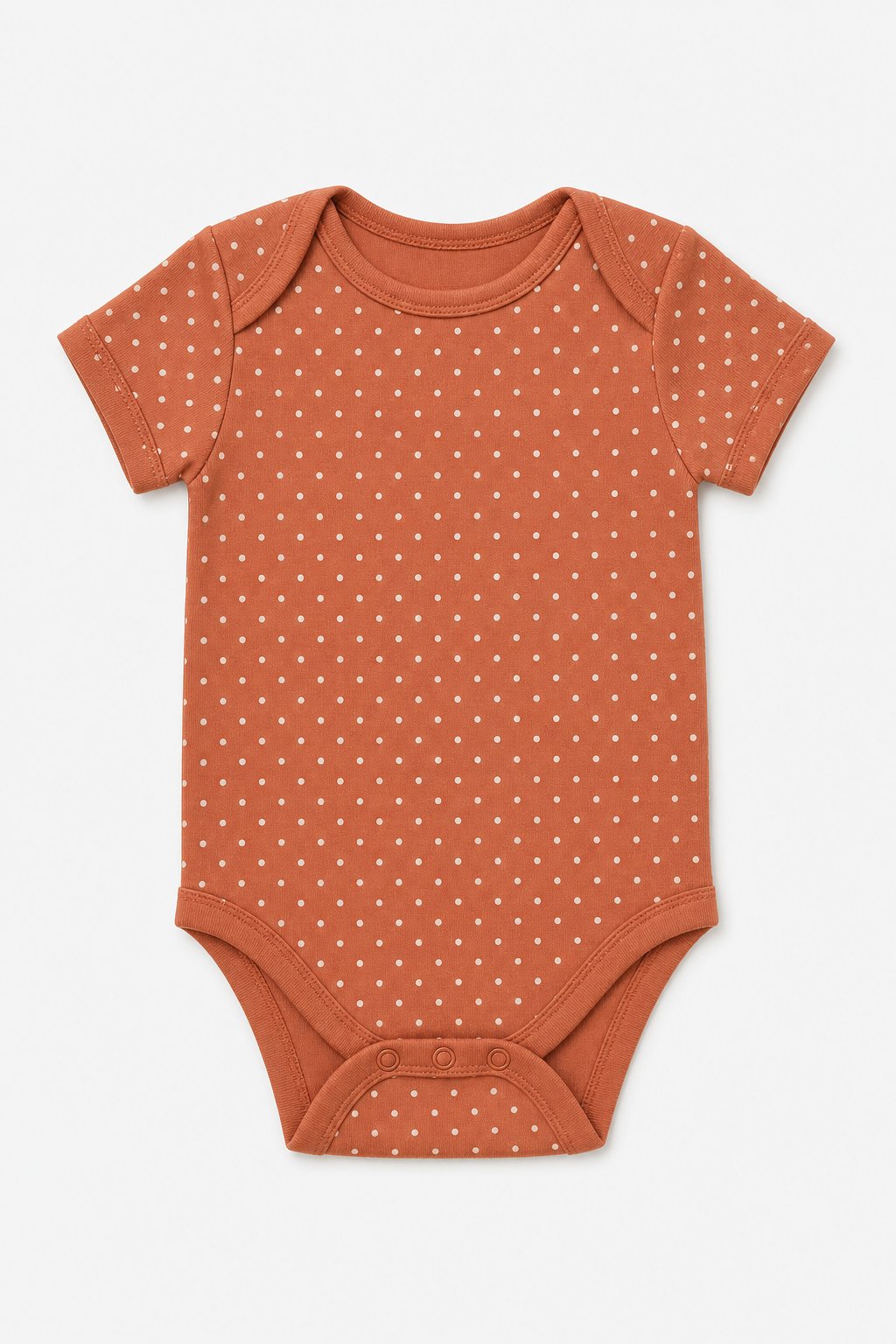 Clay Polka Dot Short-Sleeve Bodysuit