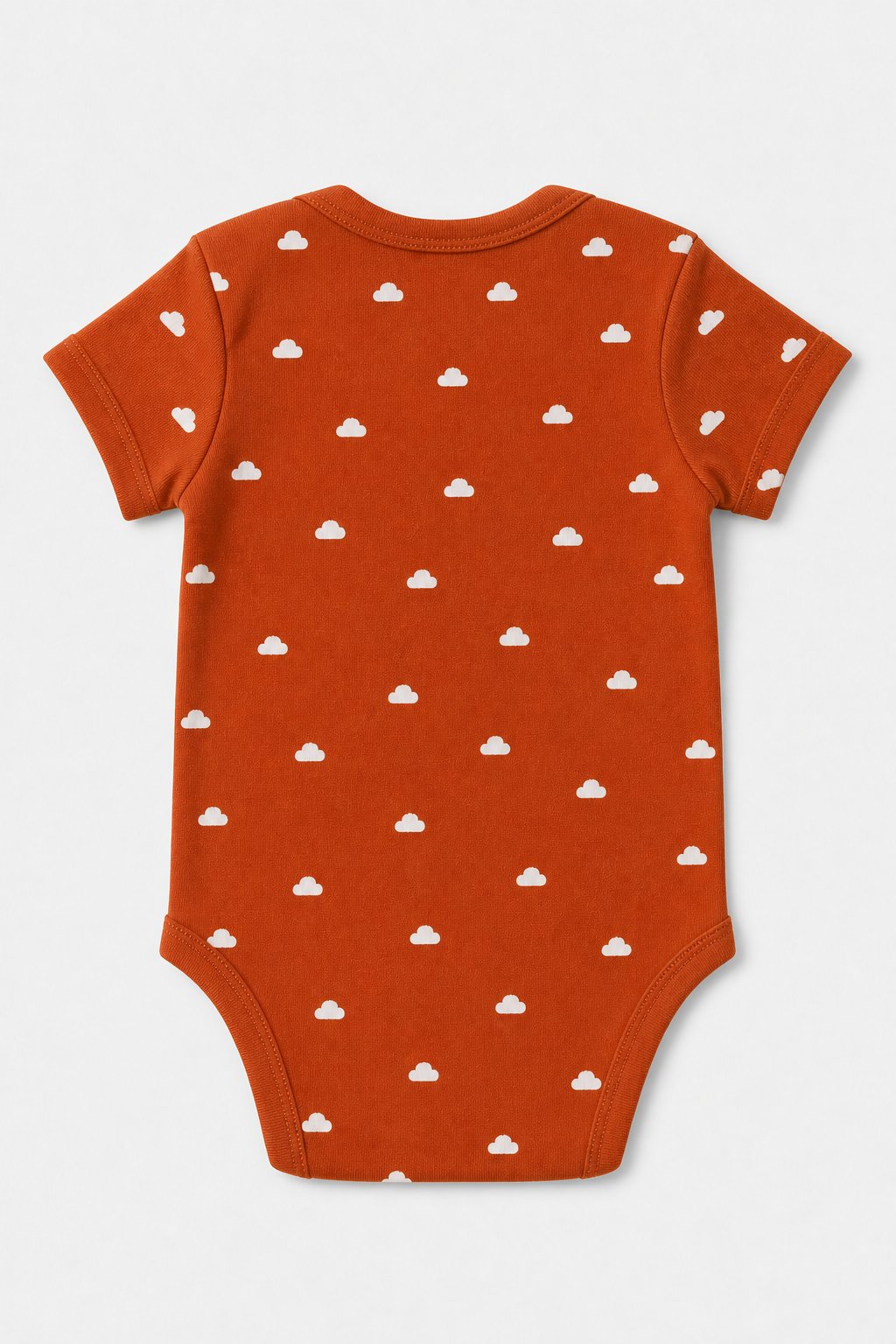Rust Cloud Print Lap-Shoulder Bodysuit view 2