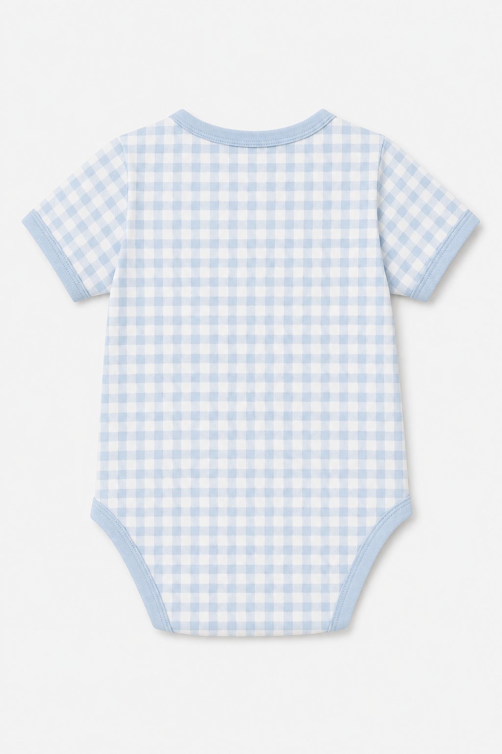 Mist Blue Gingham Check Kimono Bodysuit view 2