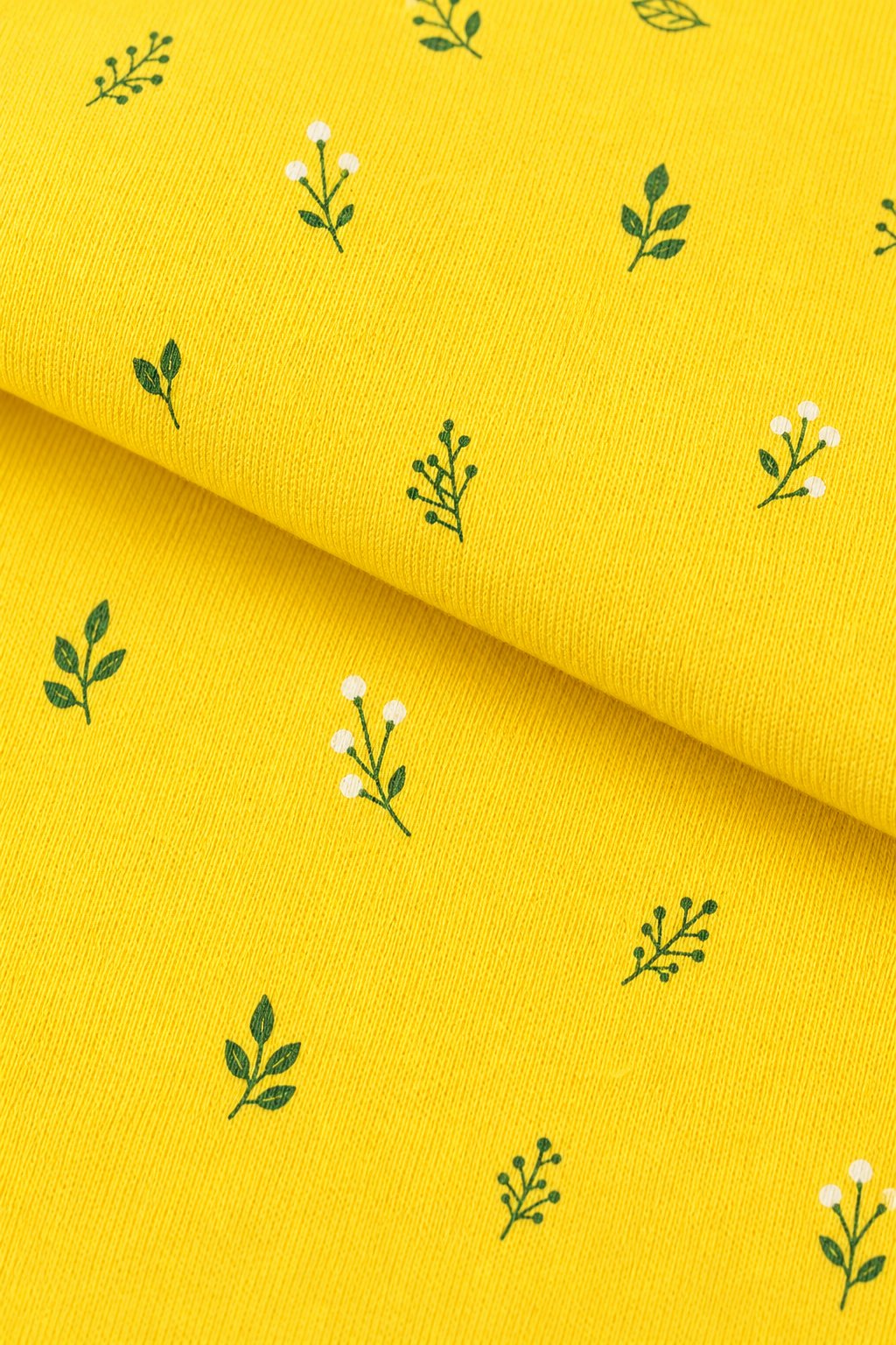 Buttercup Yellow Botanical Print Side-Snap Bodysuit view 3