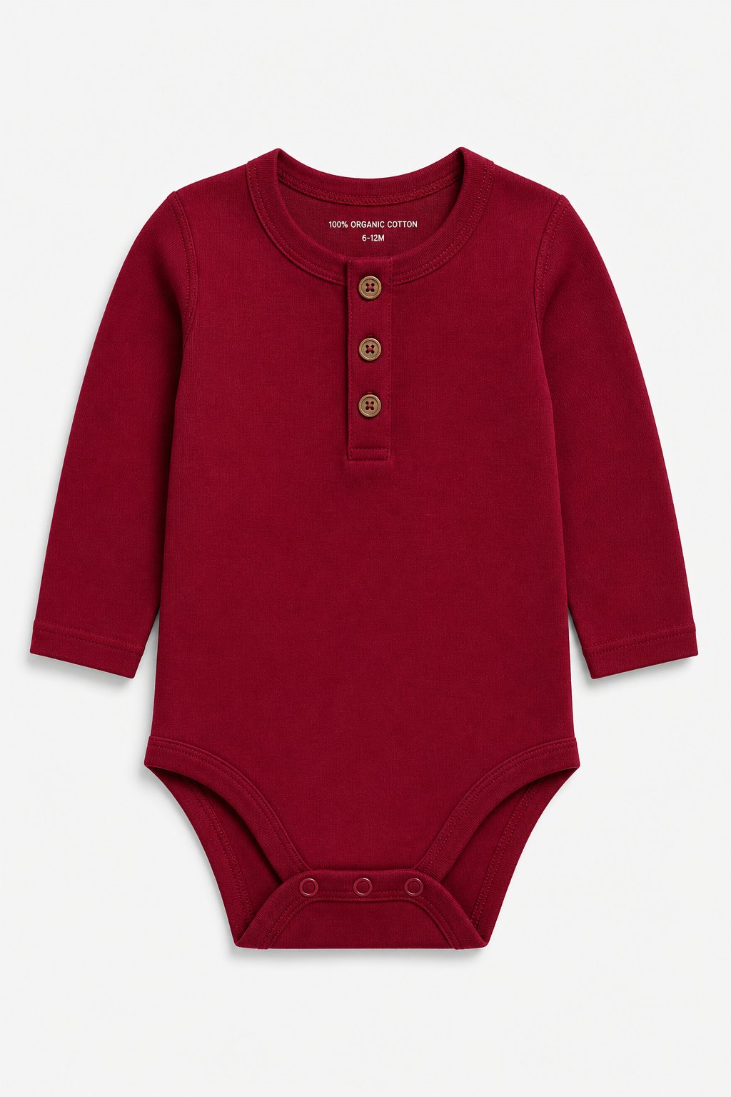 Burgundy Henley Bodysuit