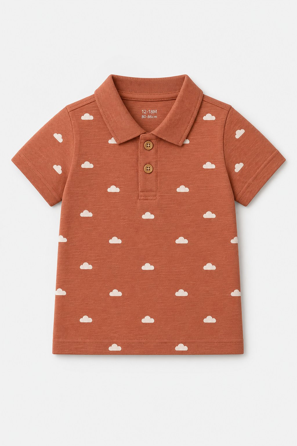 Clay Cloud Print Polo Shirt