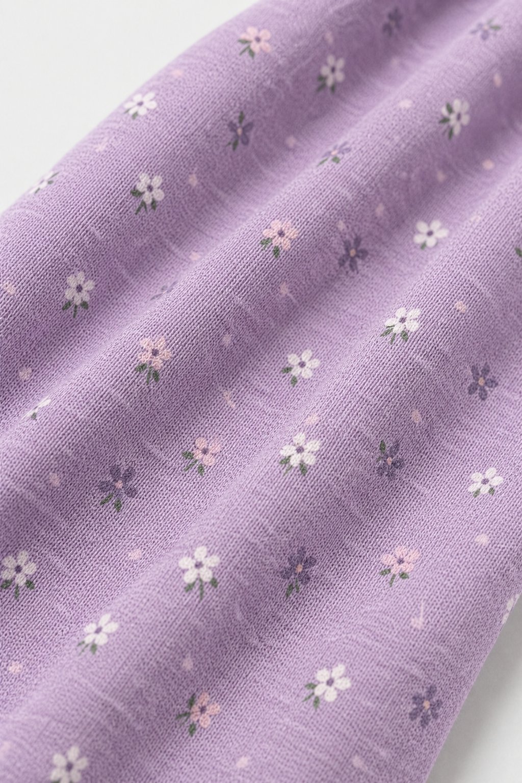 Lavender Ditsy Floral Long-Sleeve Tee view 3