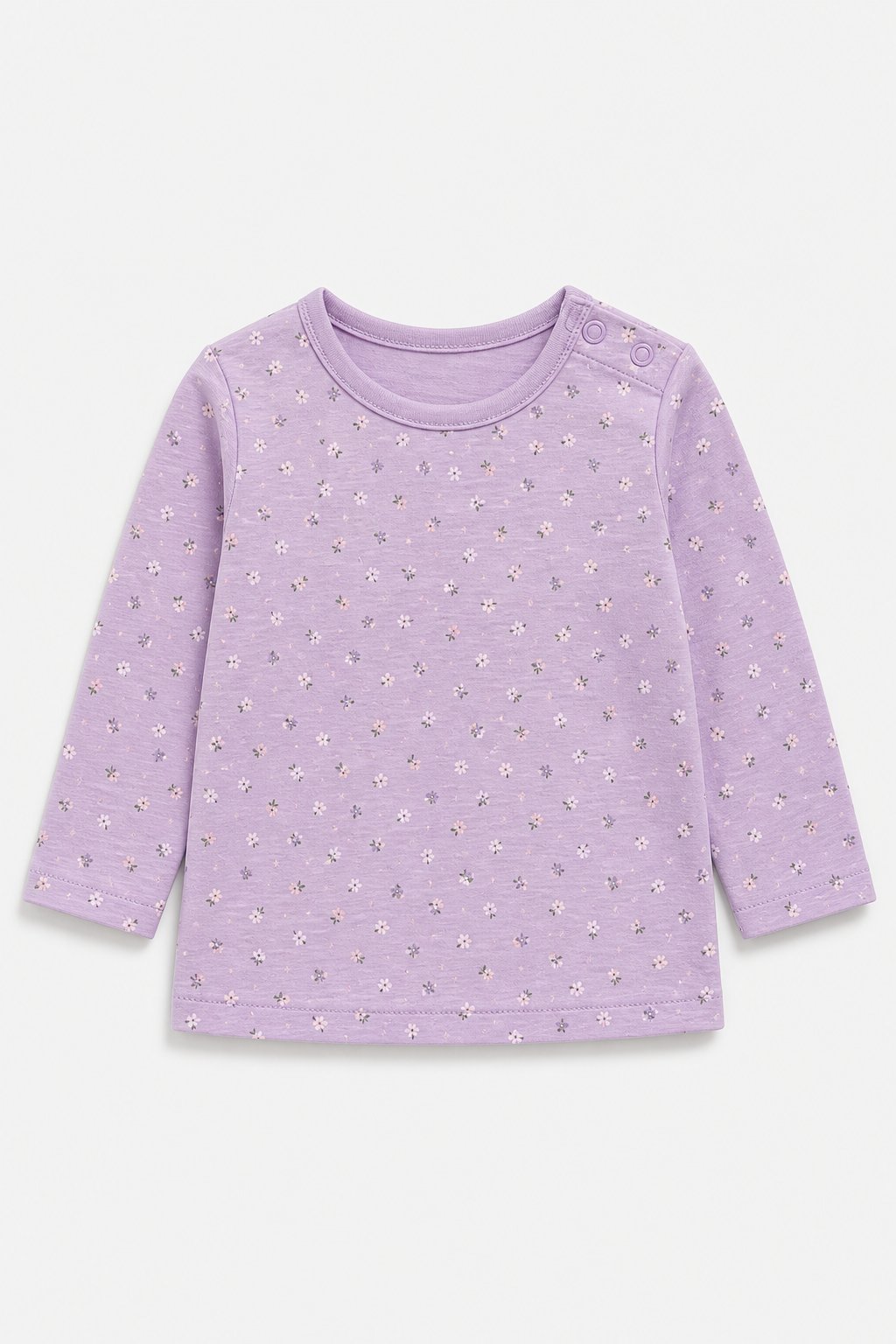 Lavender Ditsy Floral Long-Sleeve Tee