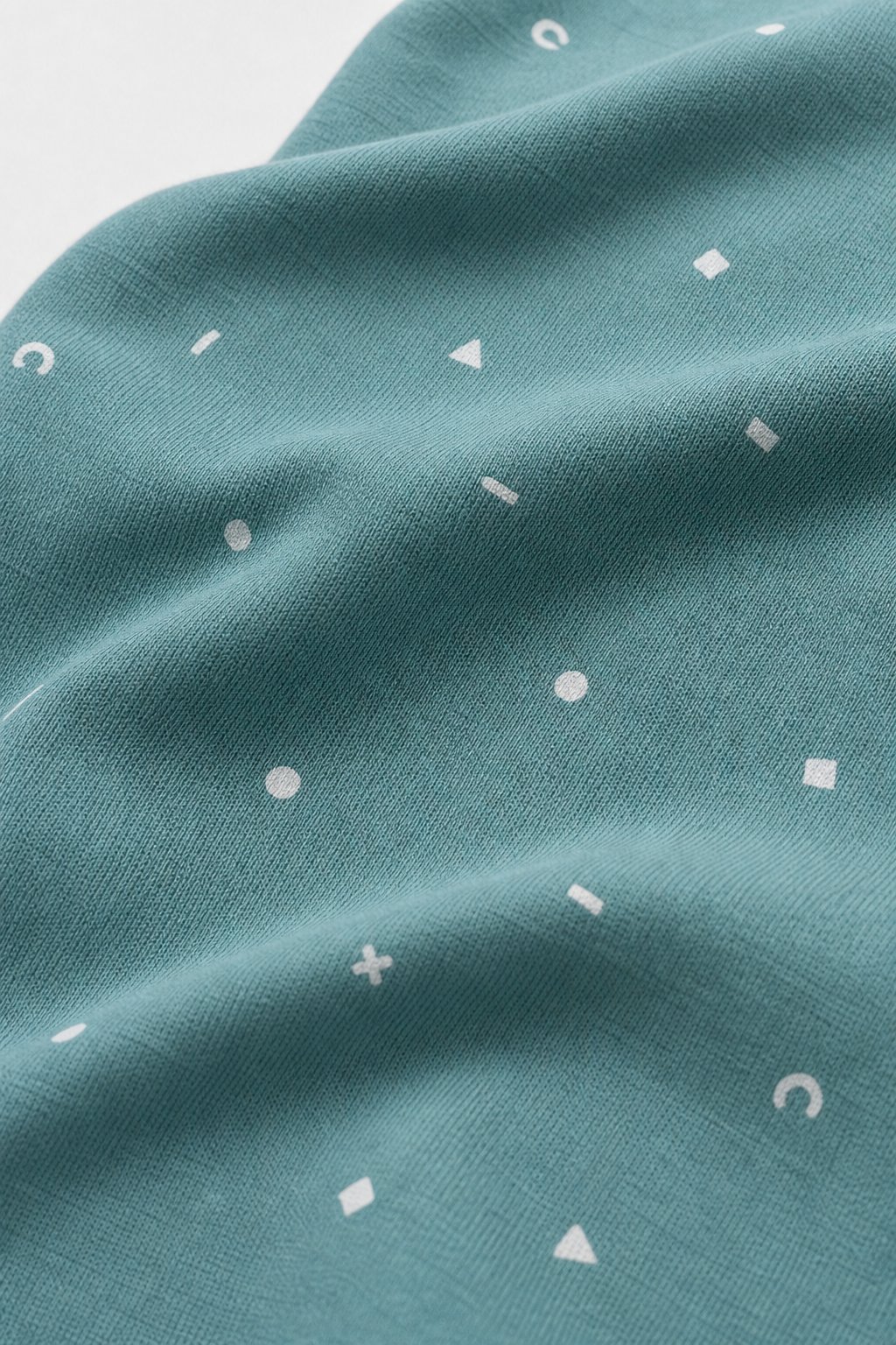 Dusty Teal Abstract Geometric T-Shirt view 3