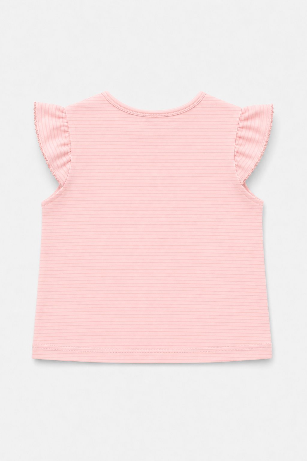 Soft Pink Thin Stripes Henley Top view 2