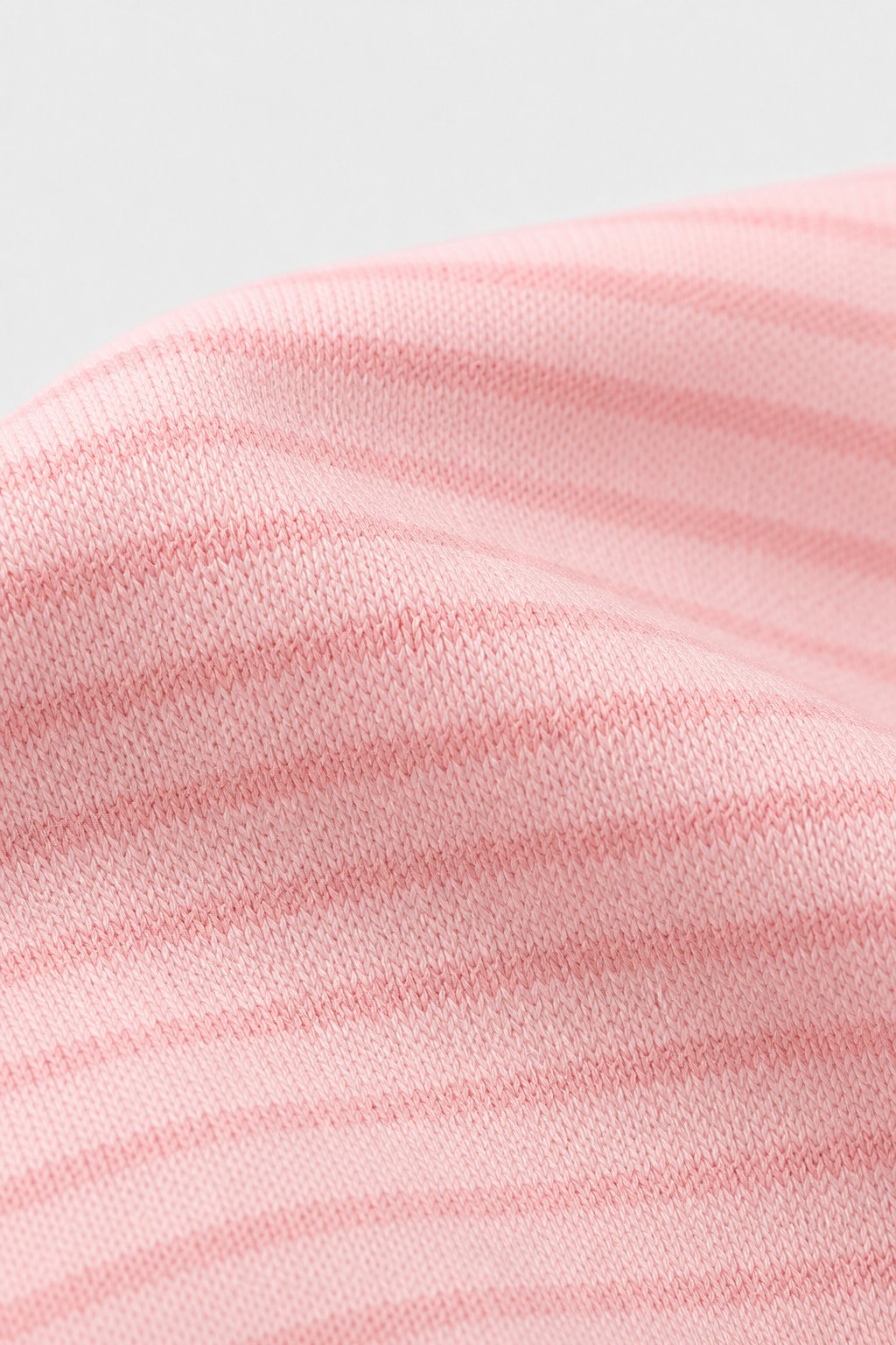 Soft Pink Thin Stripes Henley Top view 3