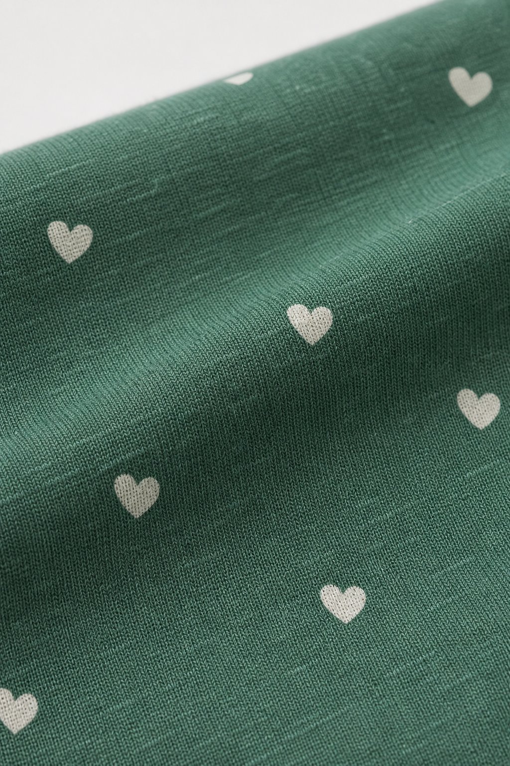 Spruce Green Heart Print Polo Shirt view 3