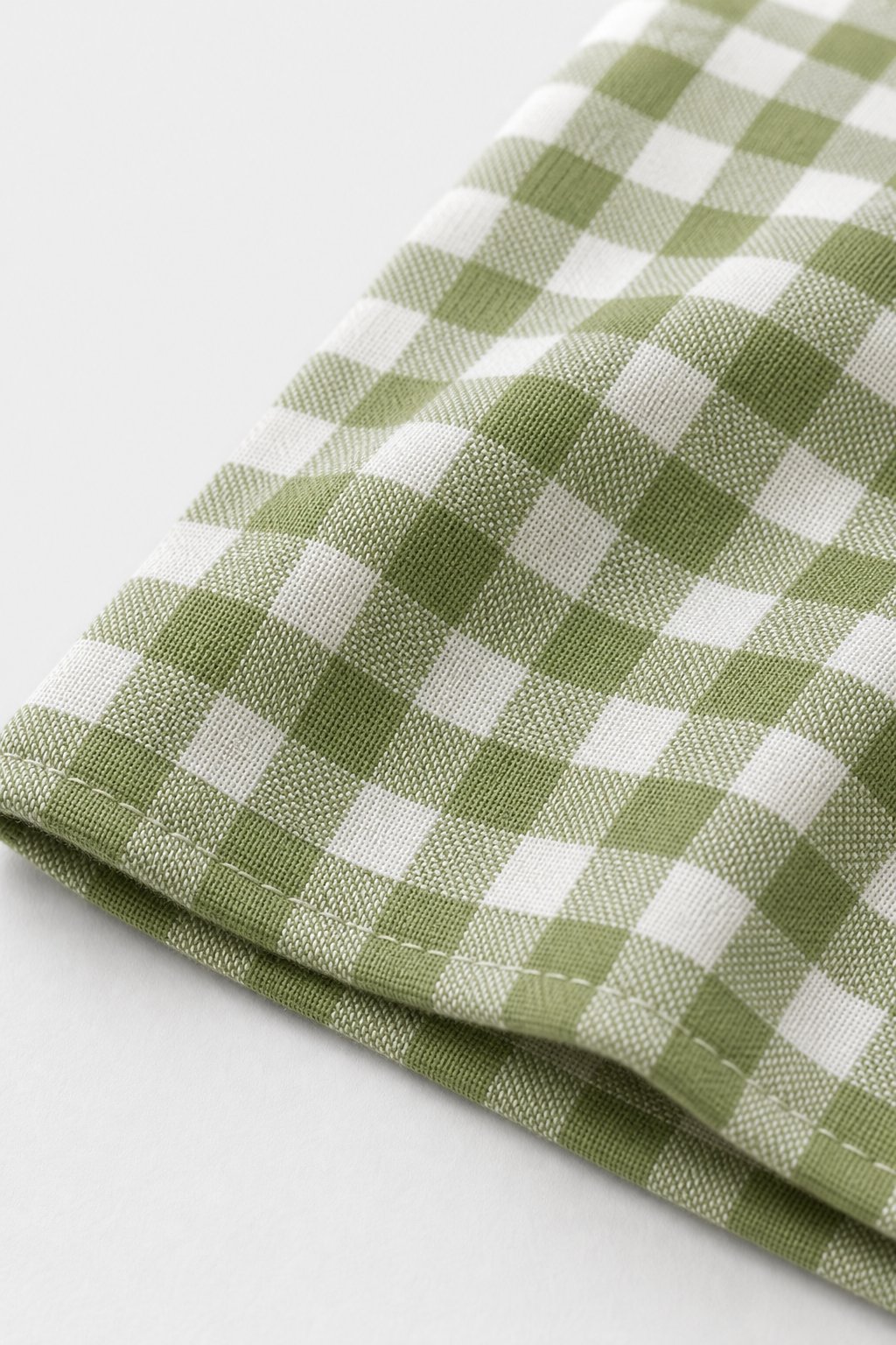 Sage Green Gingham Check Graphic Tee view 3