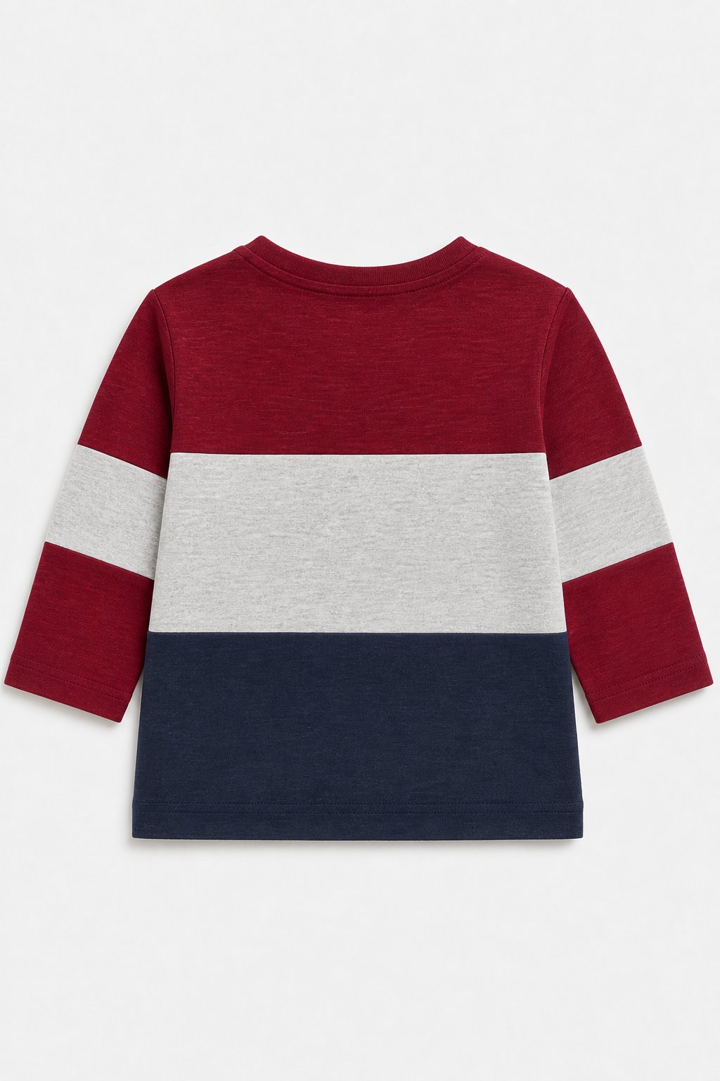 Burgundy Color-Block Ruffle-Sleeve Top view 2