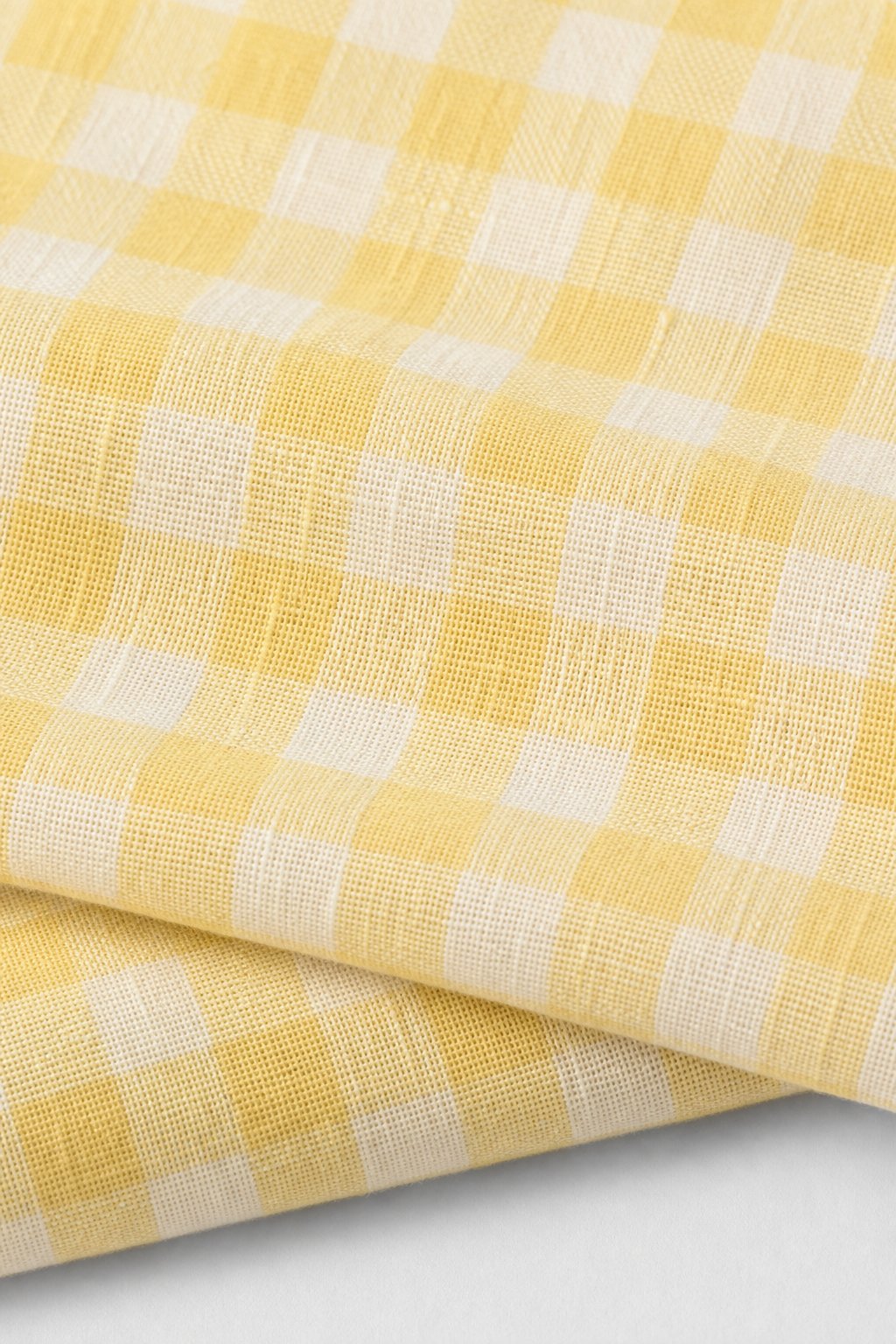 Butter Yellow Gingham Check Peplum Top view 3