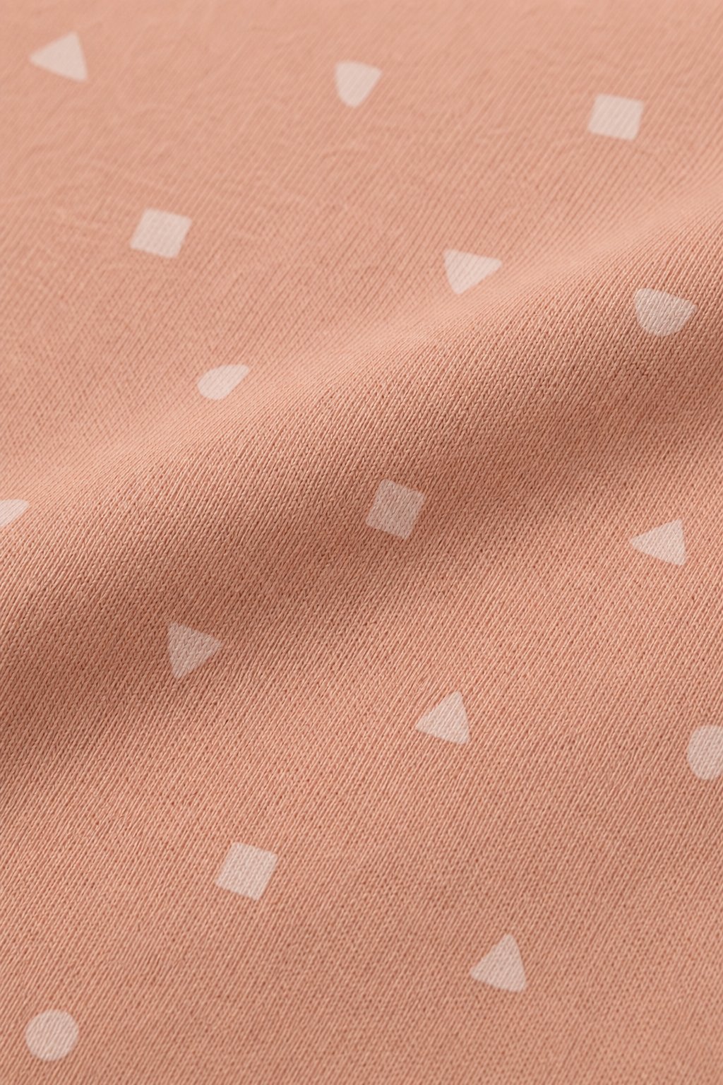 Dusty Rose Abstract Geometric Ruffle-Sleeve Top view 3