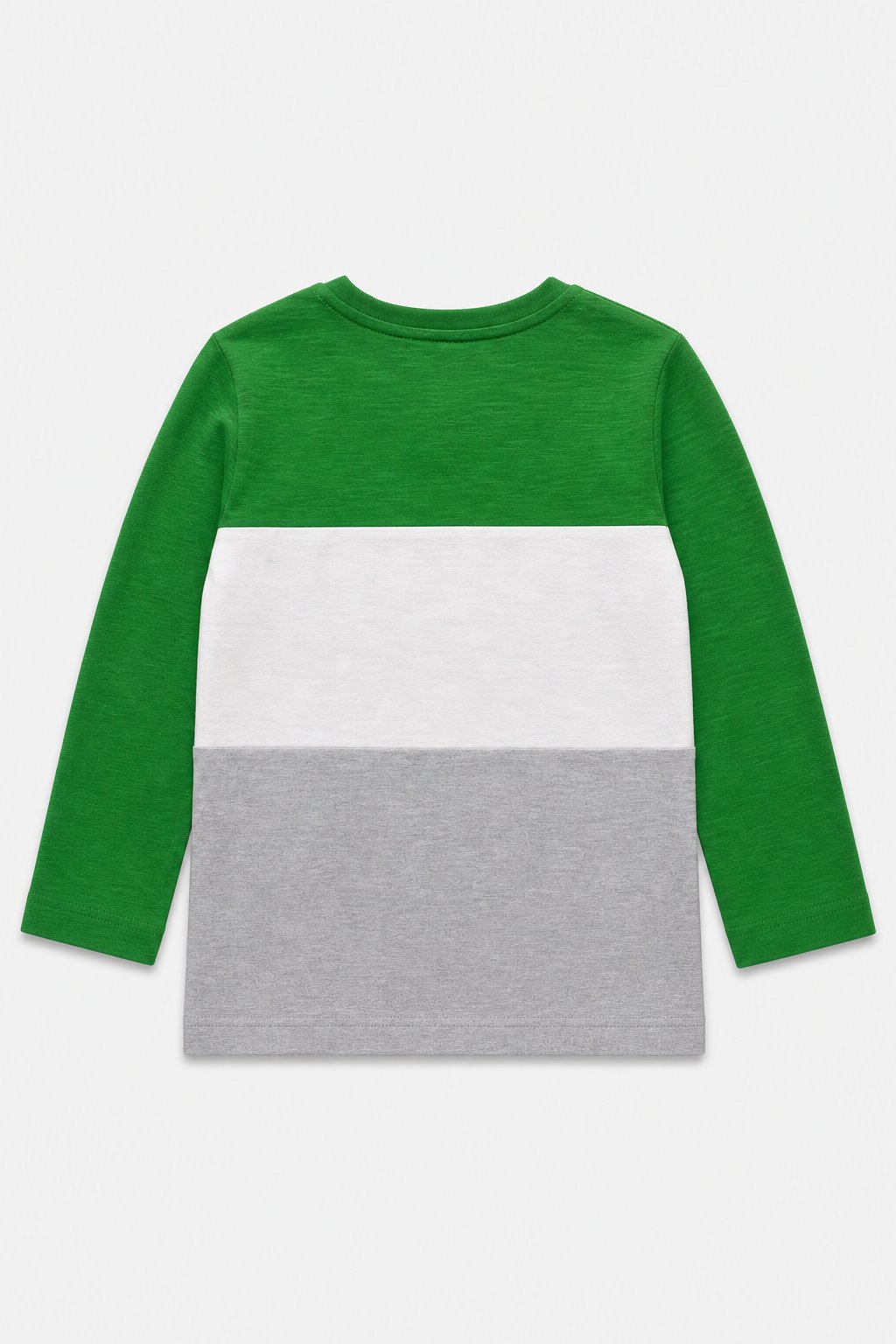 Forest Green Color-Block Long-Sleeve Tee view 2