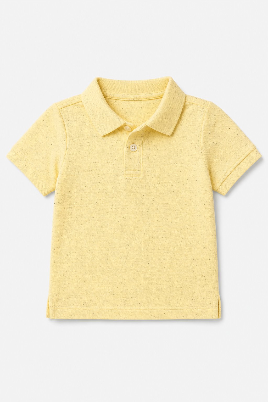 Butter Yellow Speckled Polo Shirt