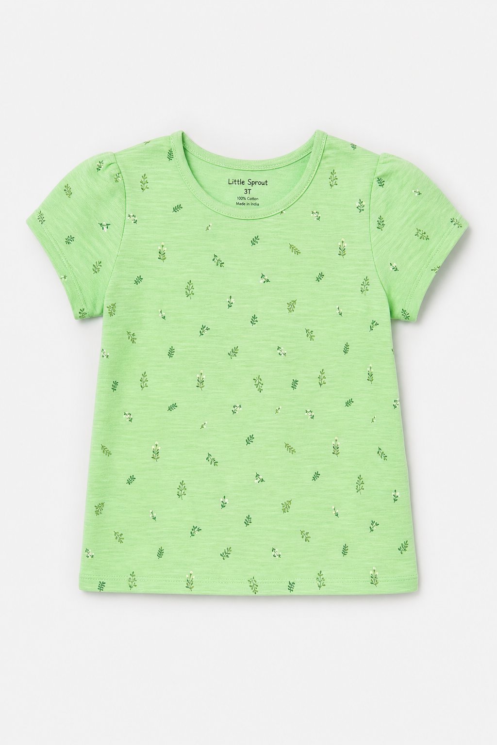Mint Green Botanical Print Graphic Tee