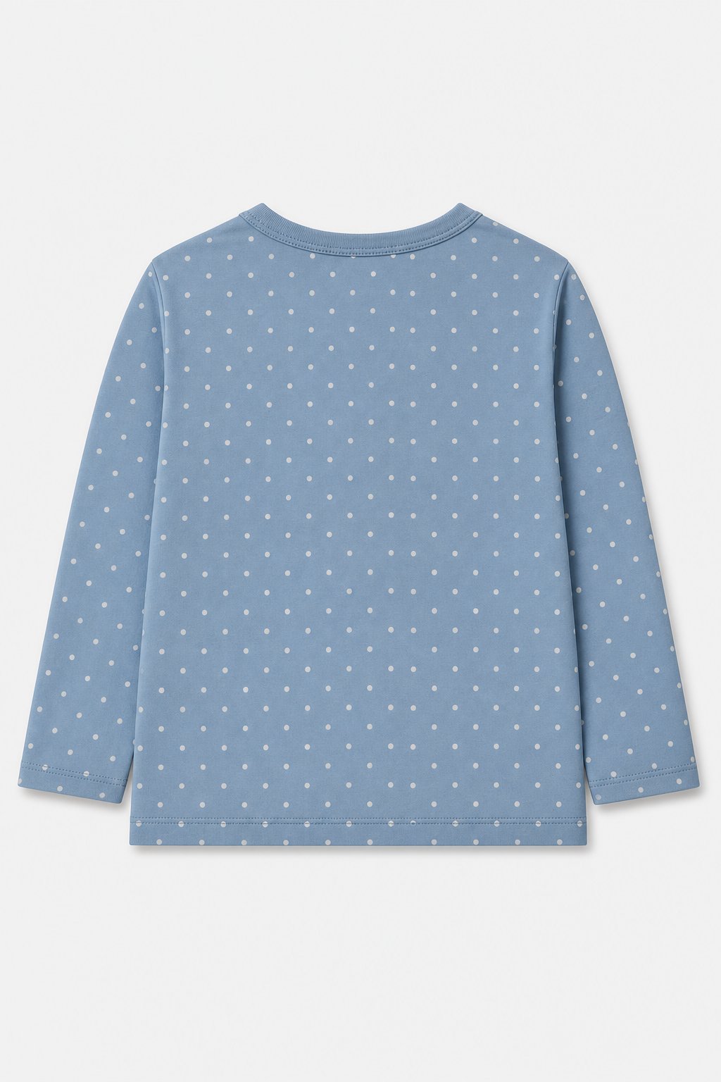Denim Blue Polka Dot Peplum Top view 2