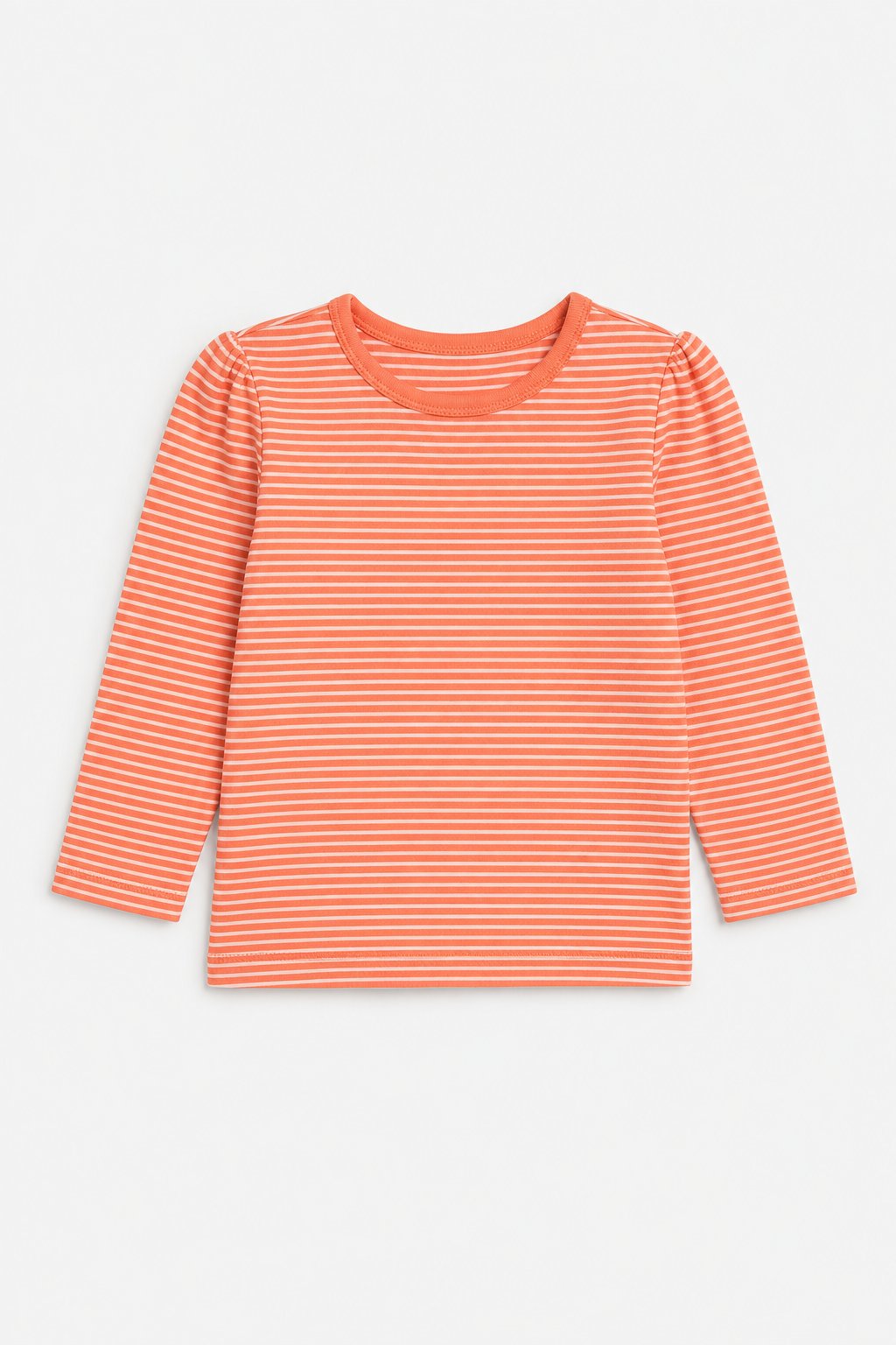 Coral Thin Stripes Long-Sleeve Tee