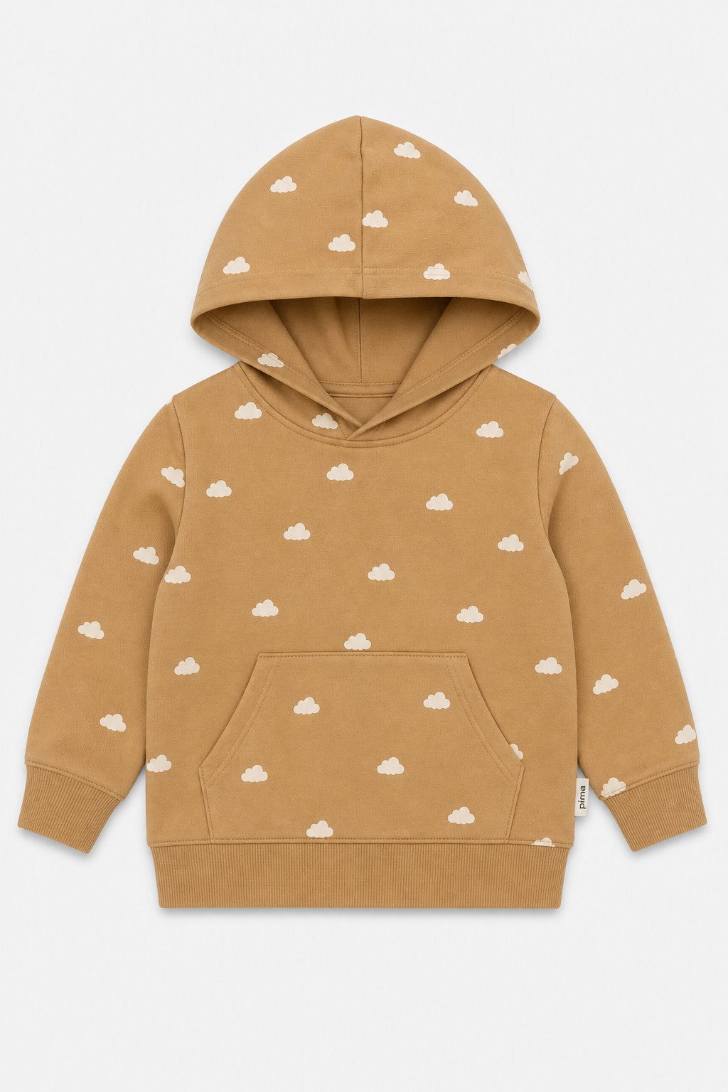 Camel Cloud Print Hoodie Tee