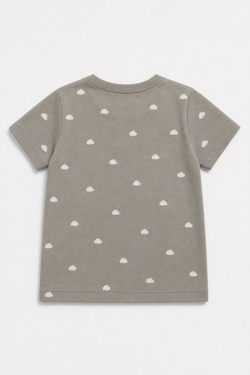 Stone Grey Cloud Print T-Shirt view 2
