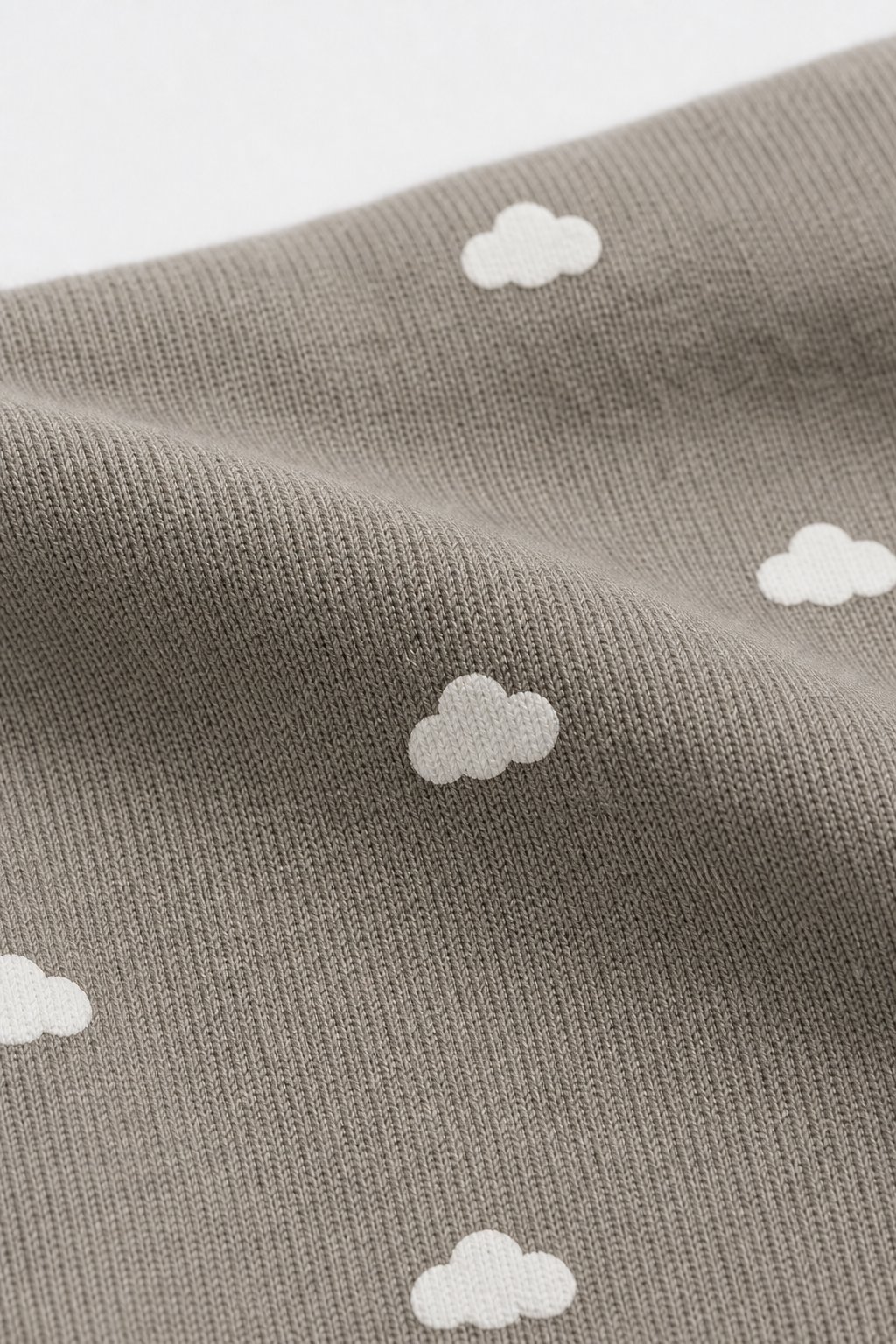 Stone Grey Cloud Print T-Shirt view 3