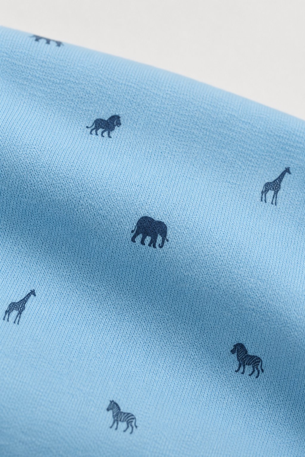 Sky Blue Safari Animal Print Polo Shirt view 3