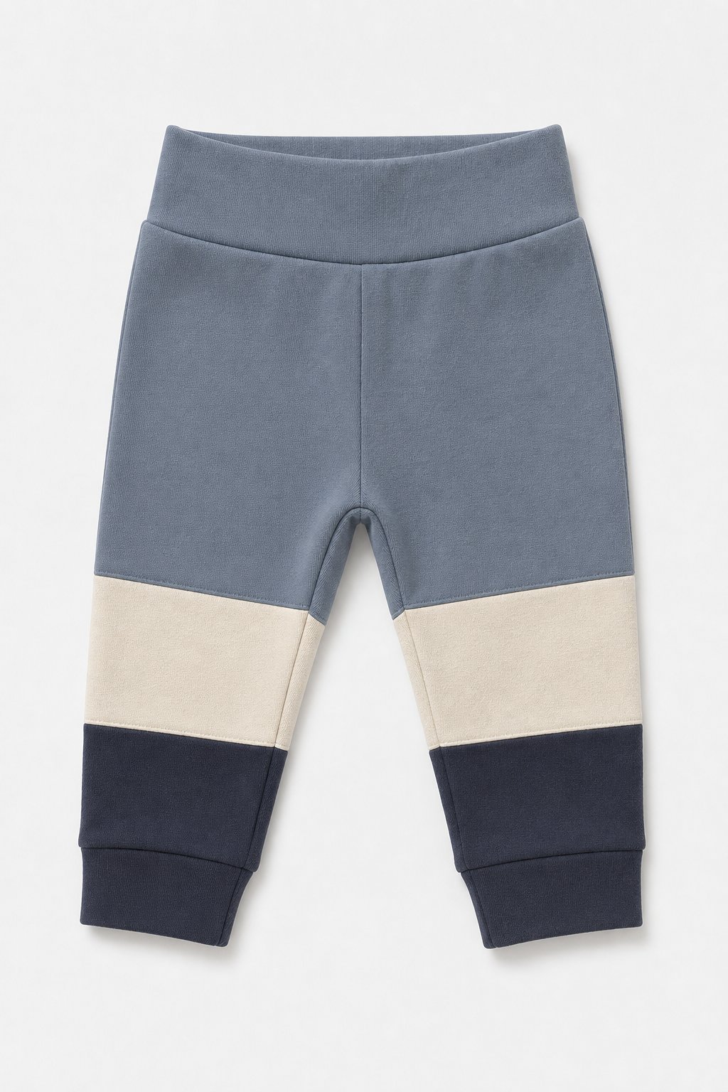 Slate Color-Block Ruffle-Hem Leggings