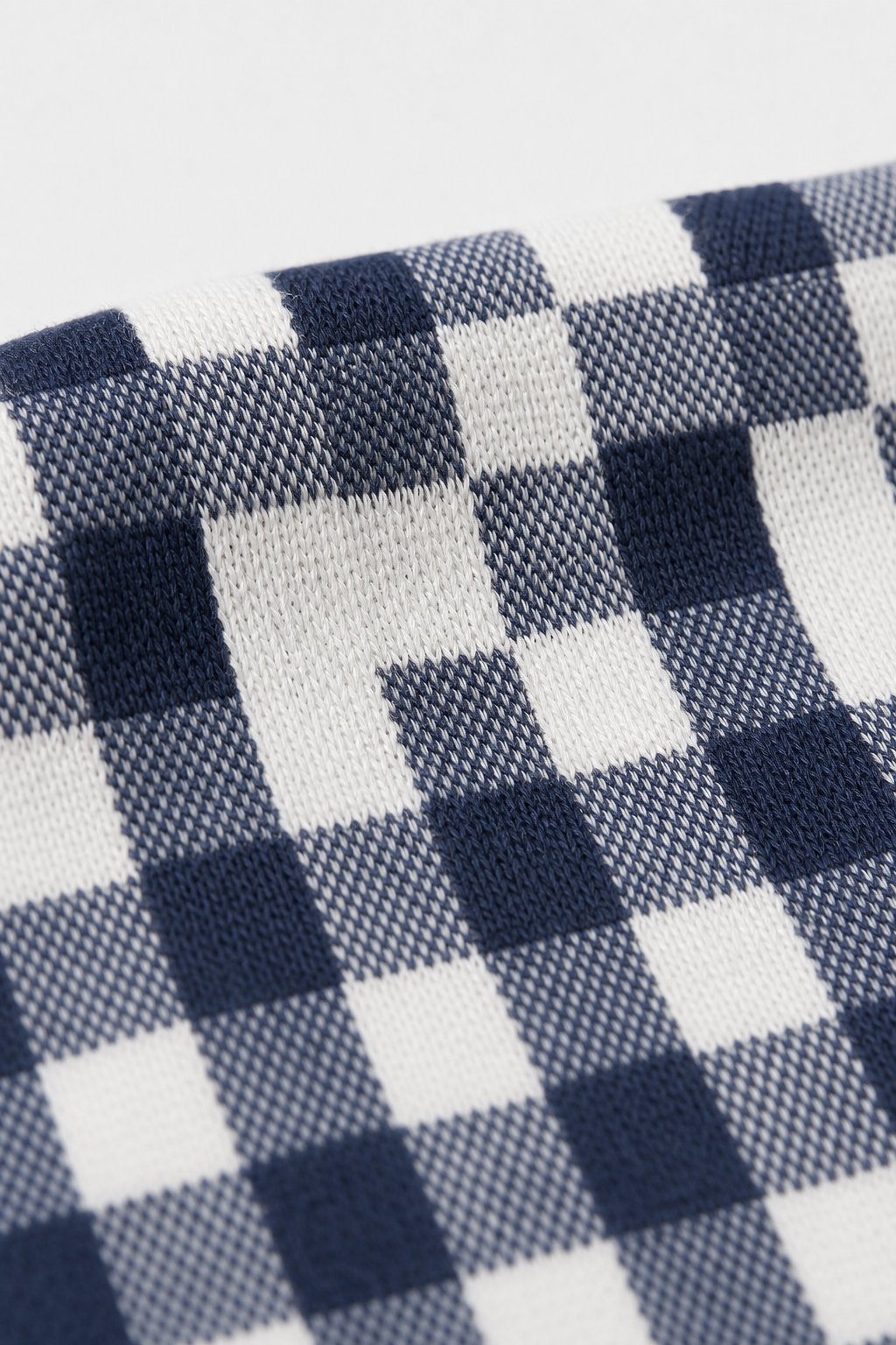 Navy Gingham Check Pull-On Pants view 3