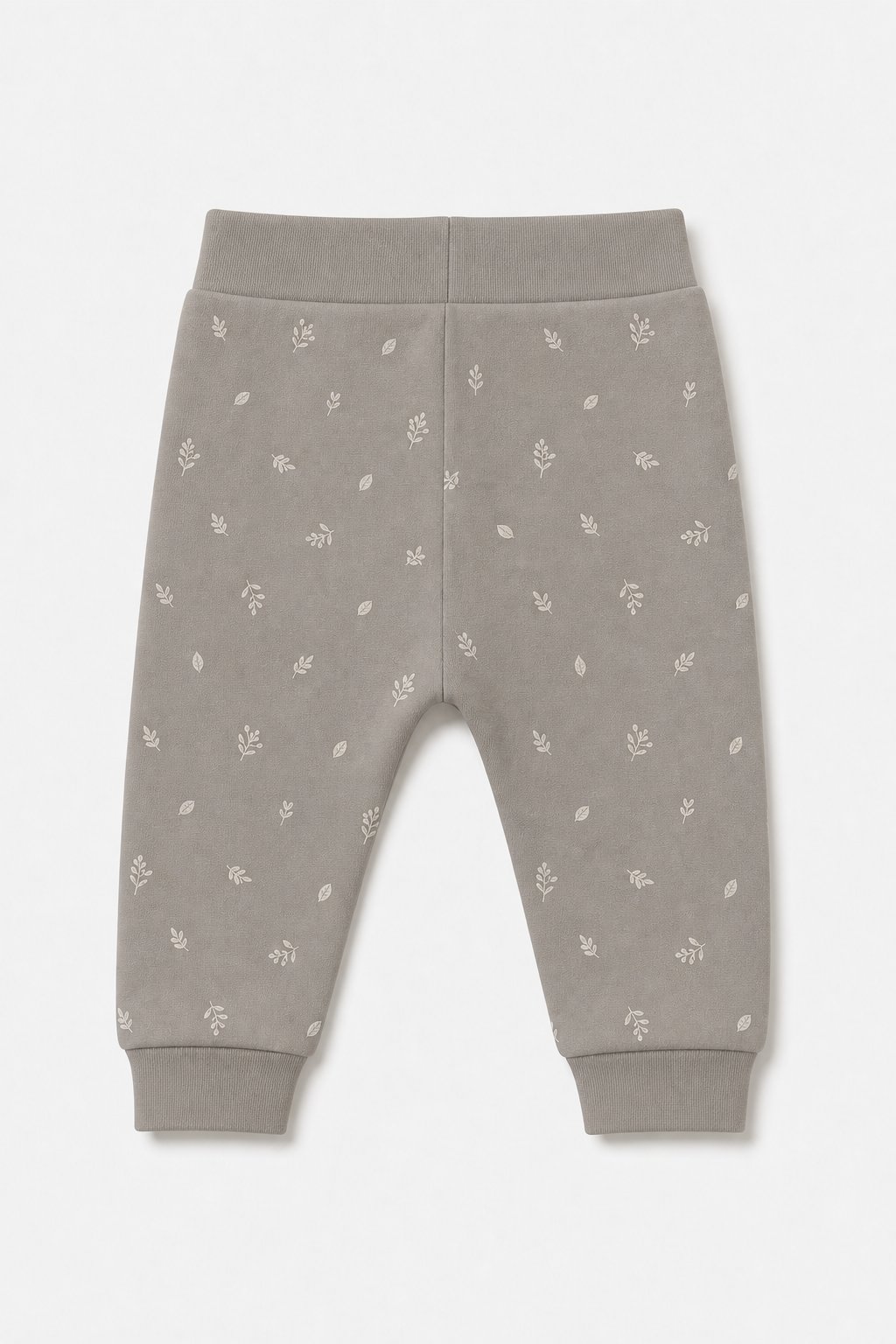 Stone Grey Botanical Print Joggers view 2