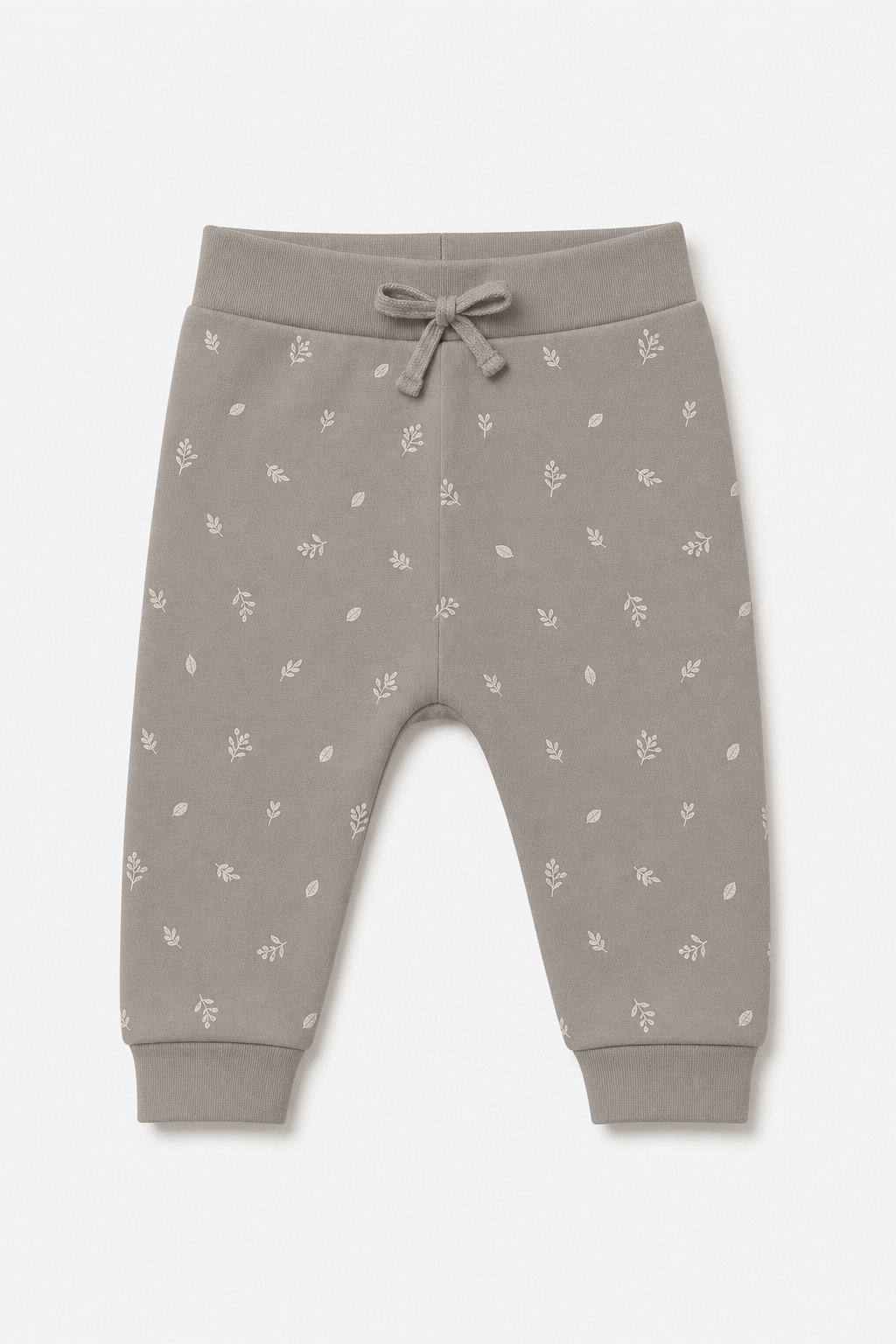 Stone Grey Botanical Print Joggers