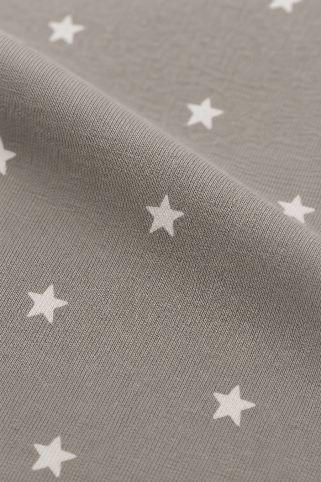 Stone Grey Star Print Denim-Look Pants view 3