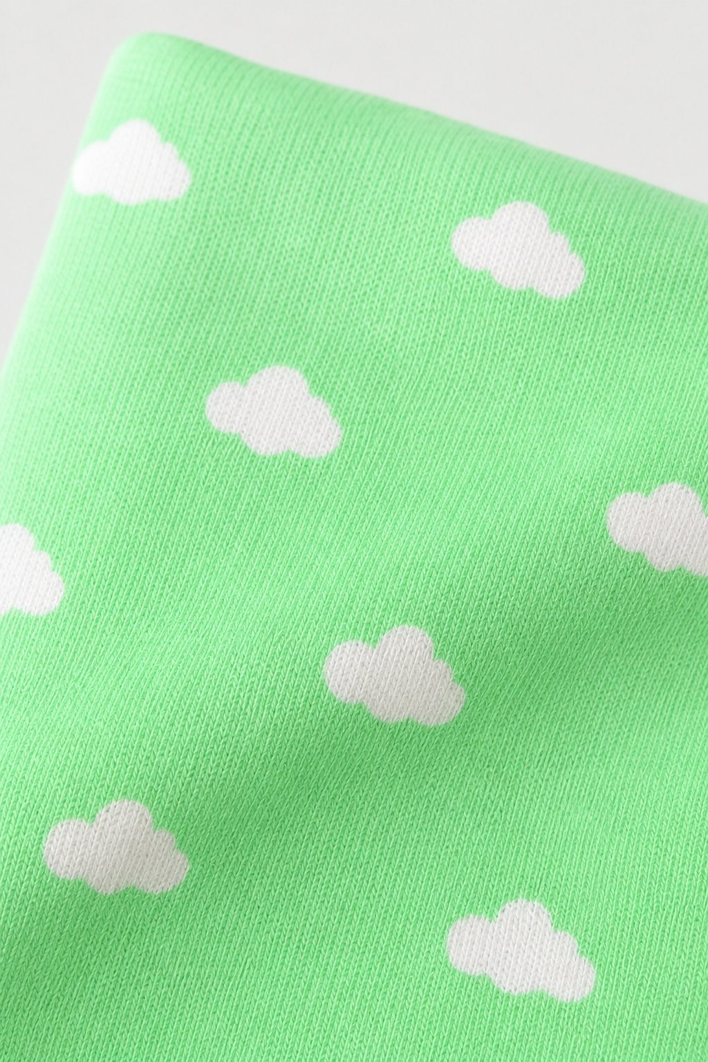 Mint Green Cloud Print Ruffle-Hem Leggings view 3