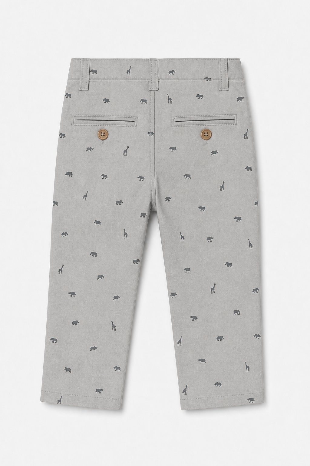 Heather Grey Animal Print Cargo Pants view 2