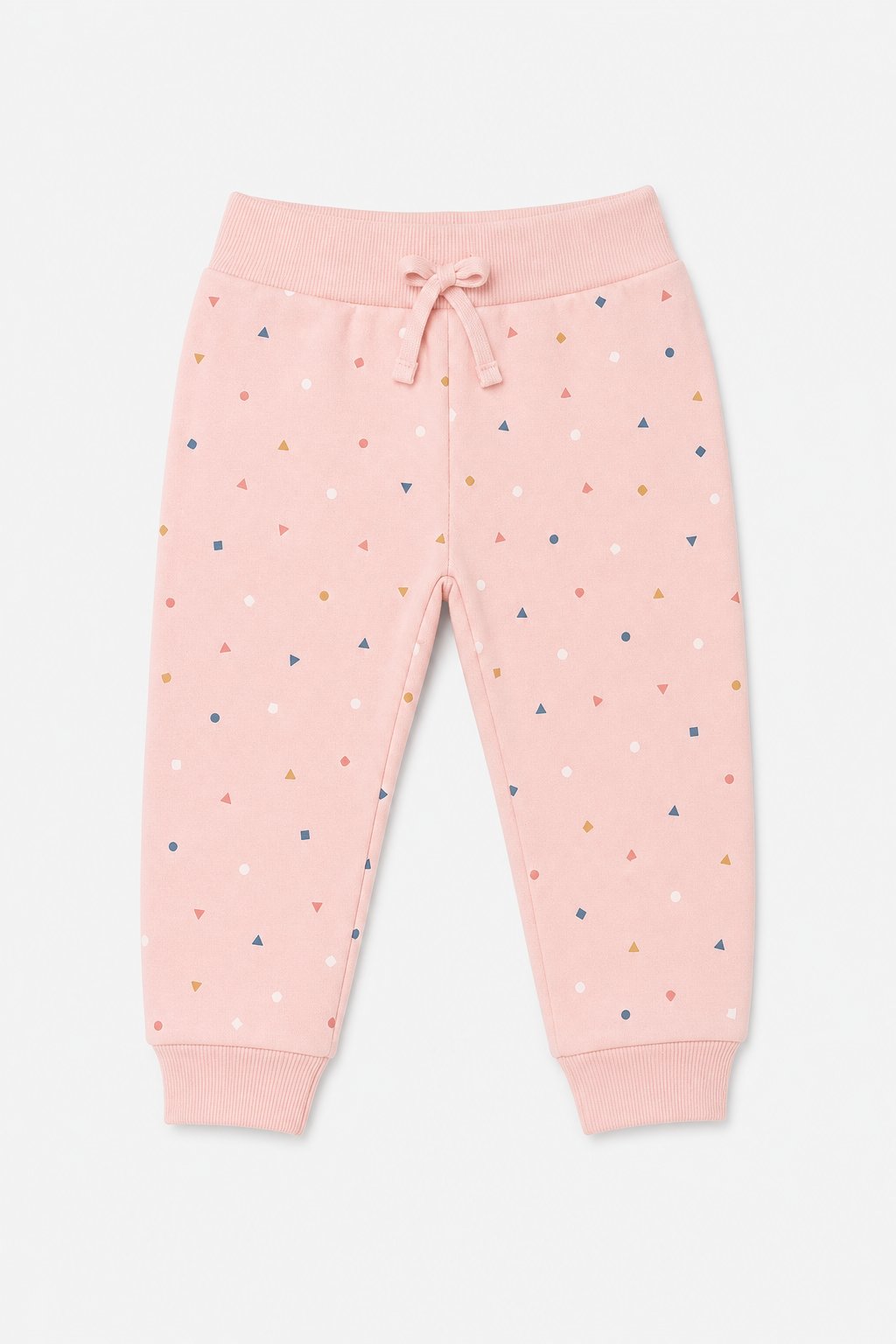 Ballet Pink Abstract Geometric Joggers