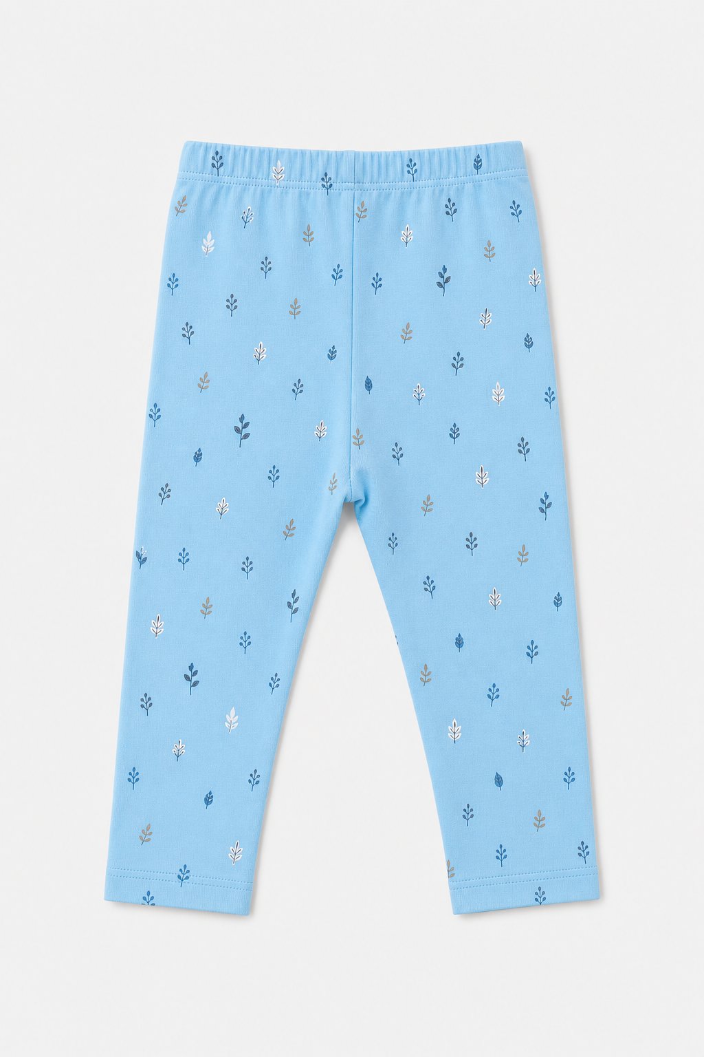 Sky Blue Botanical Print Leggings view 2