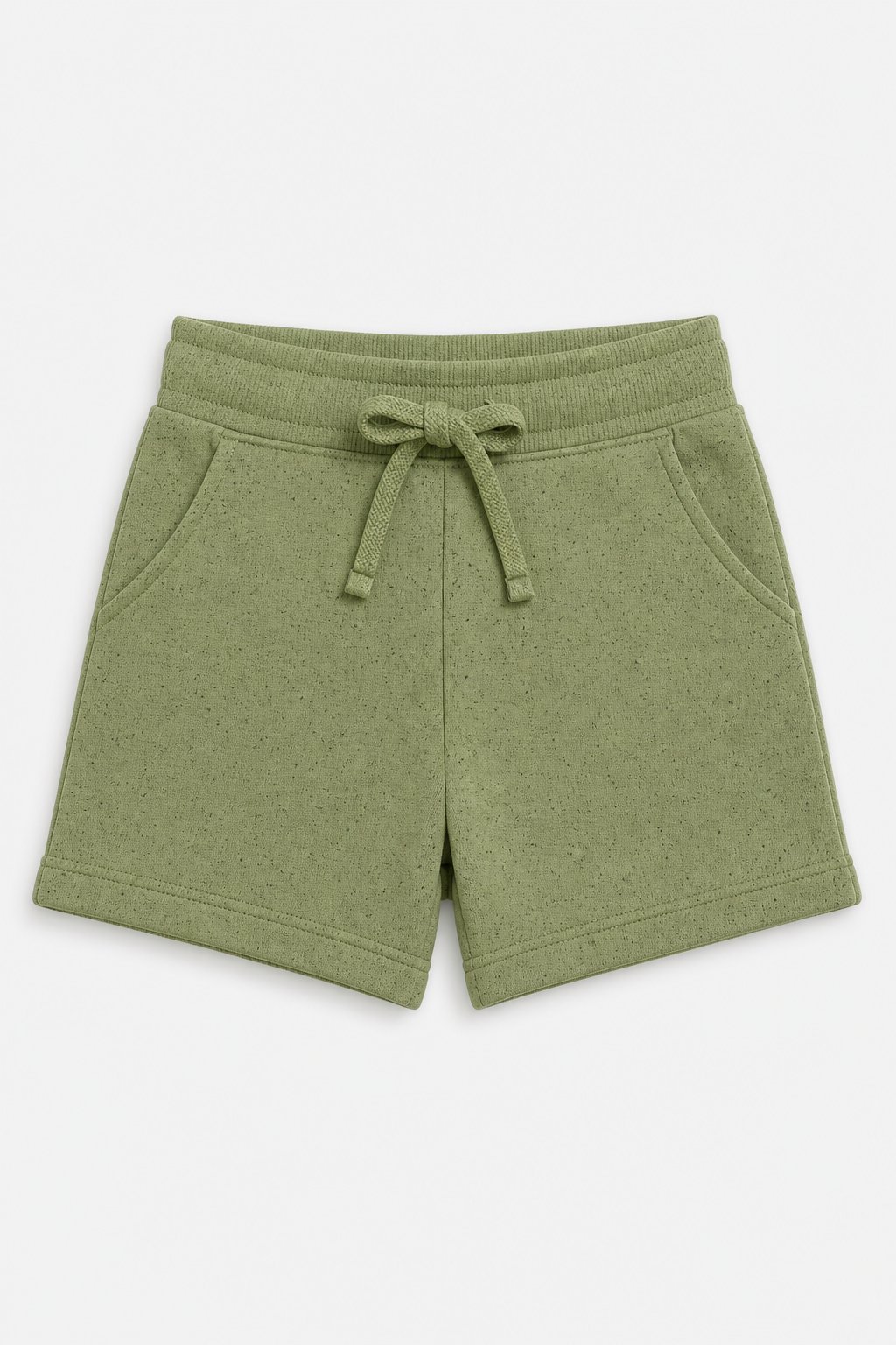Sage Green Speckled Knit Shorts