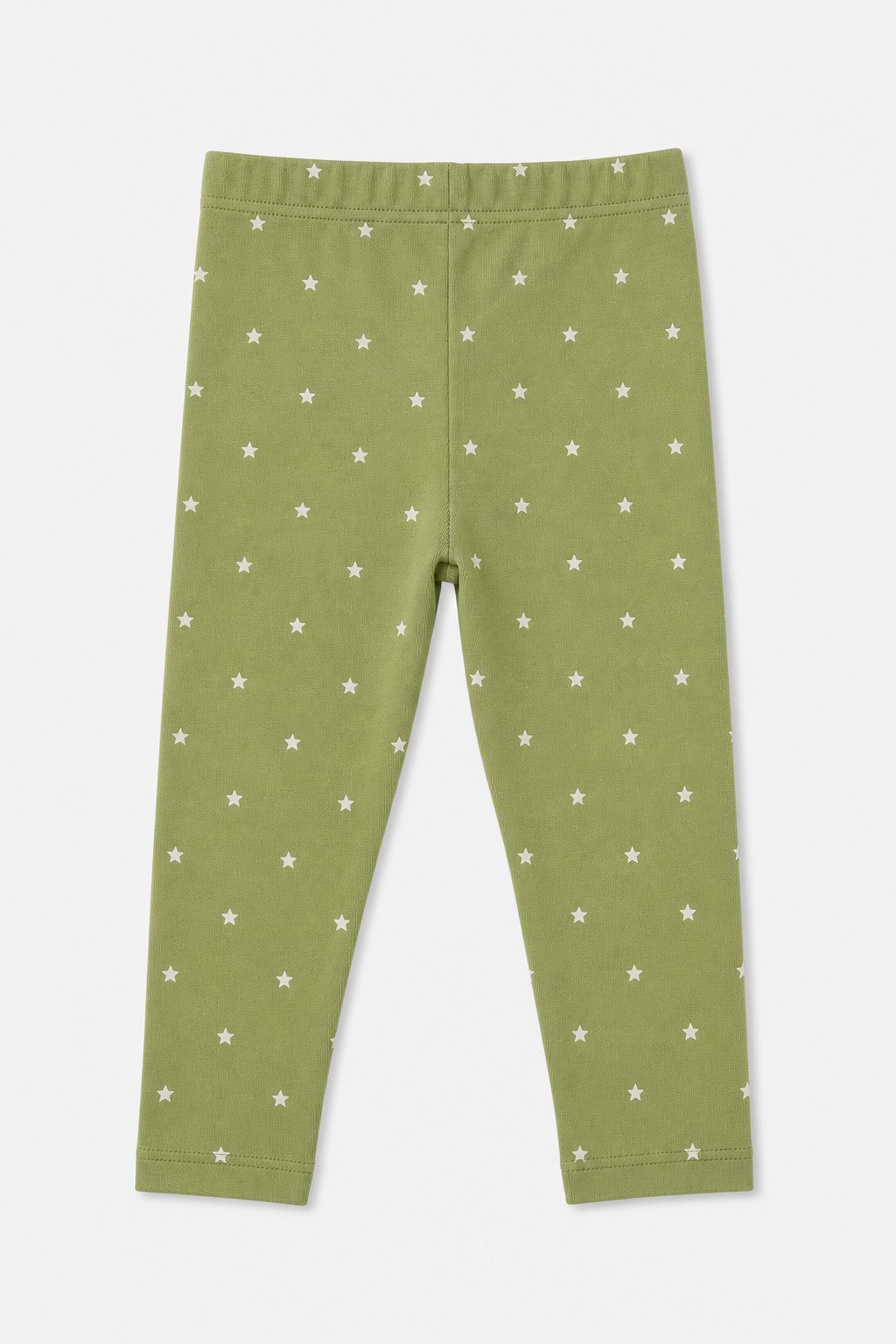 Moss Green Star Print Leggings view 2