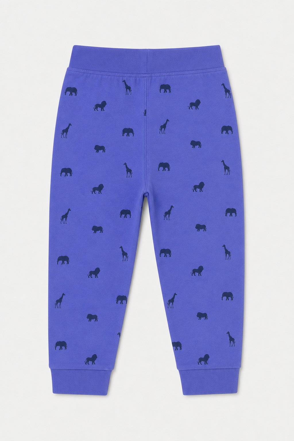 Slate Blue Safari Animal Print Denim-Look Pants view 2