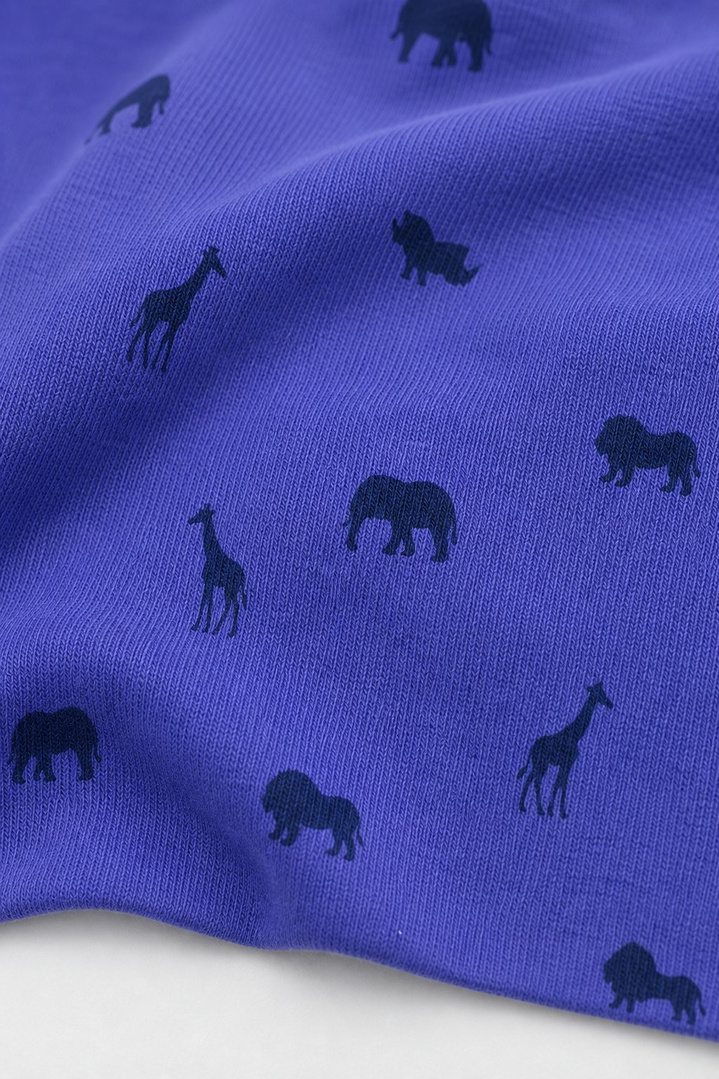 Slate Blue Safari Animal Print Denim-Look Pants view 3