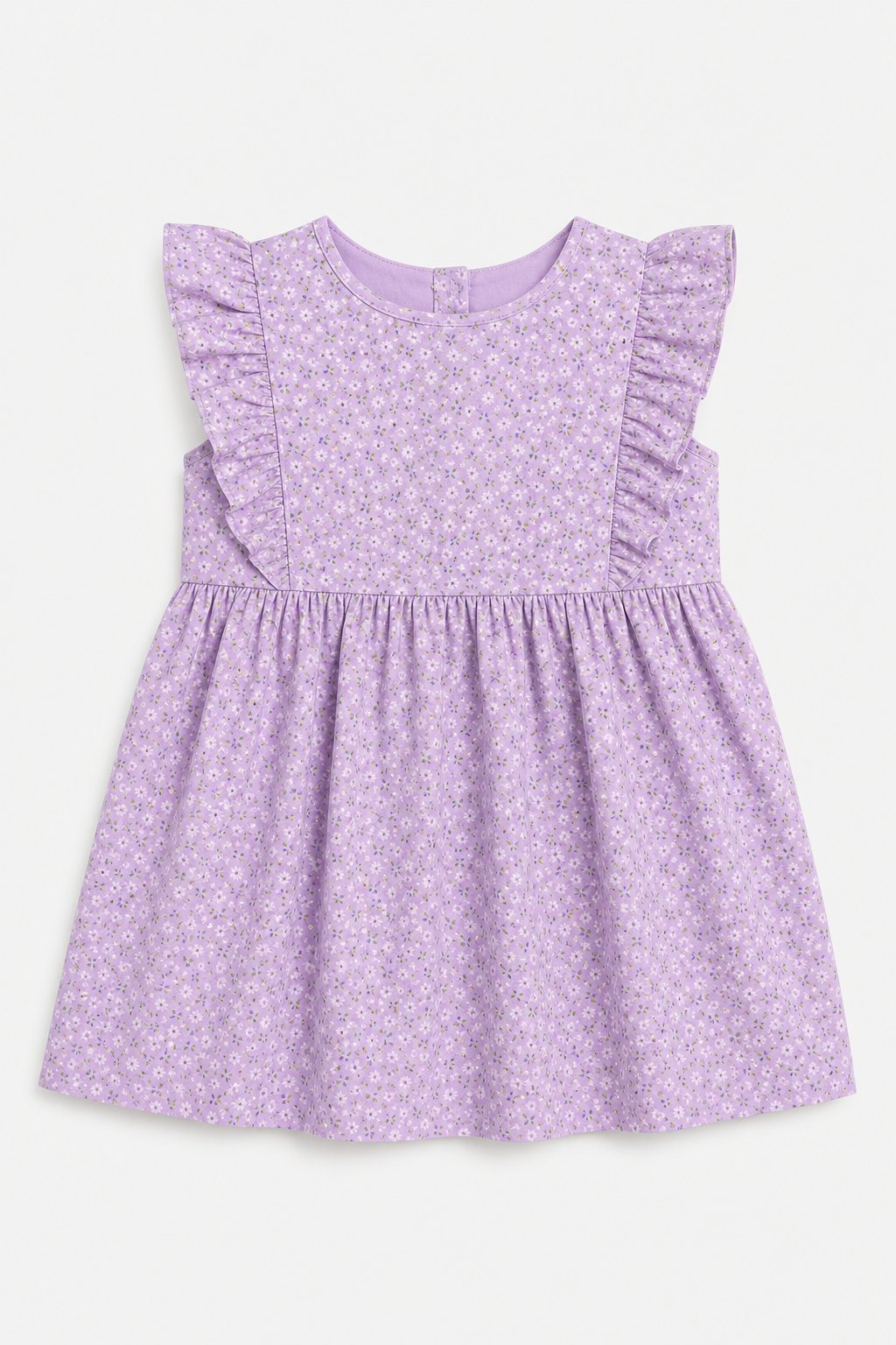 Lavender Ditsy Floral A-Line Dress