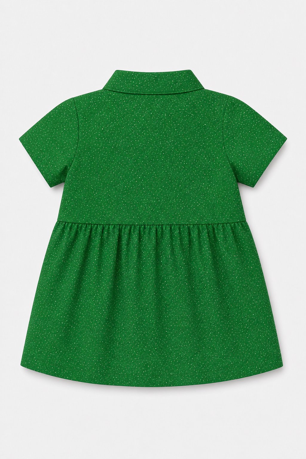 Forest Green Speckled Smocked Dress view 2