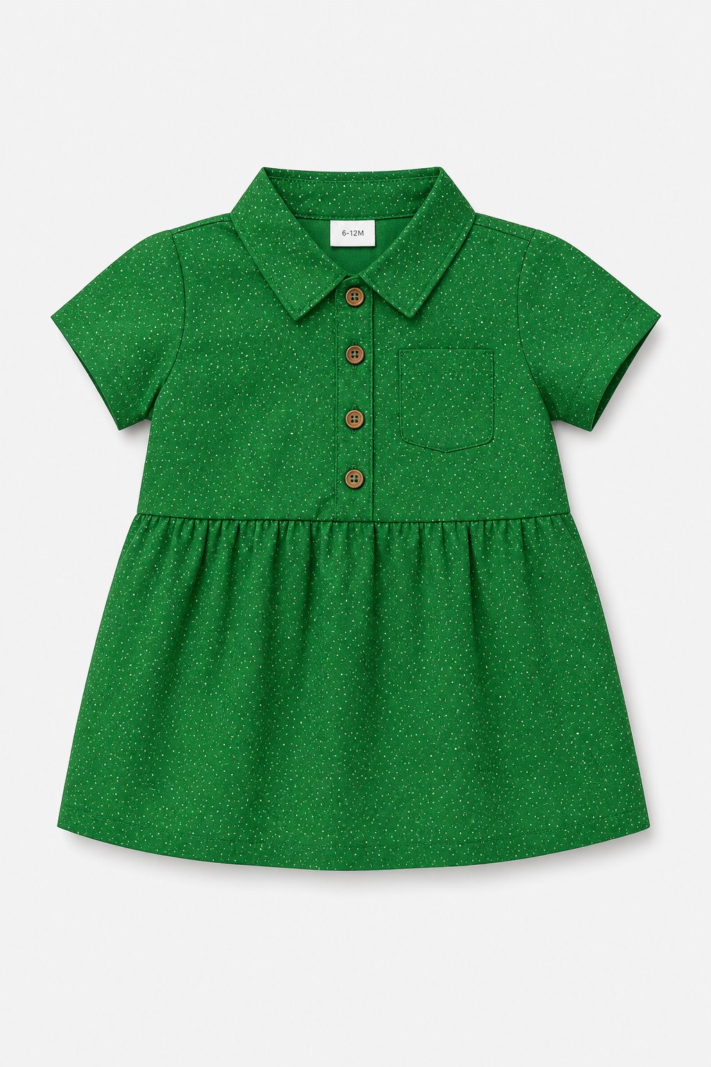 Forest Green Speckled Smocked Dress