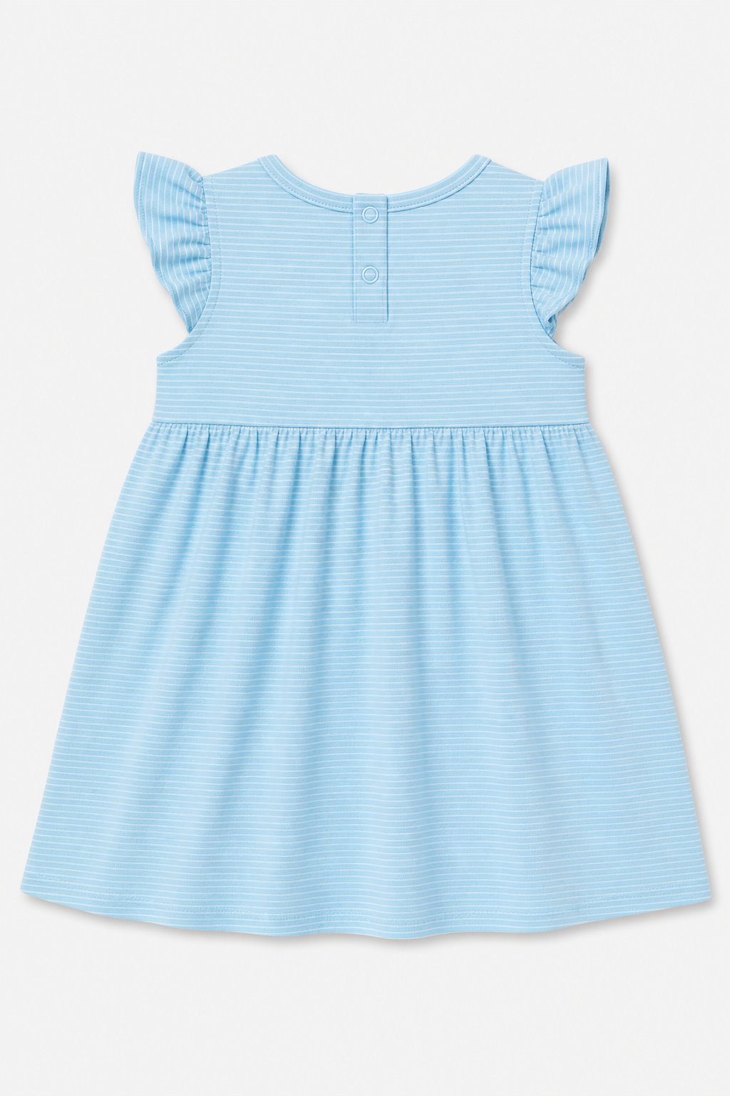 Sky Blue Thin Stripes Overall Dress view 2