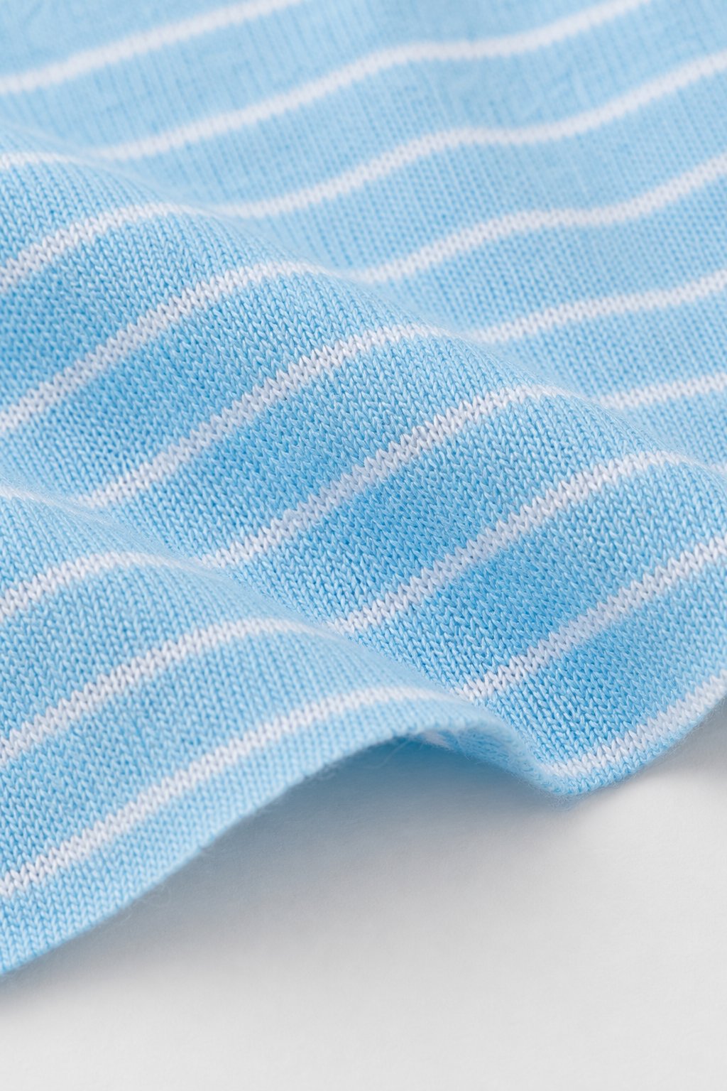 Sky Blue Thin Stripes Overall Dress view 3
