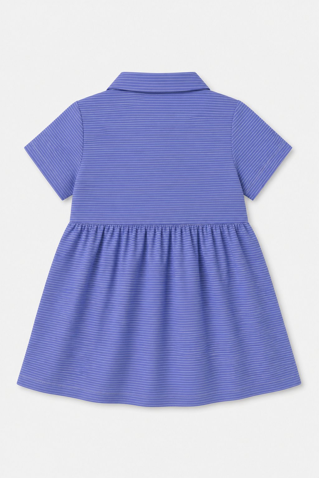 Slate Blue Thin Stripes A-Line Dress view 2