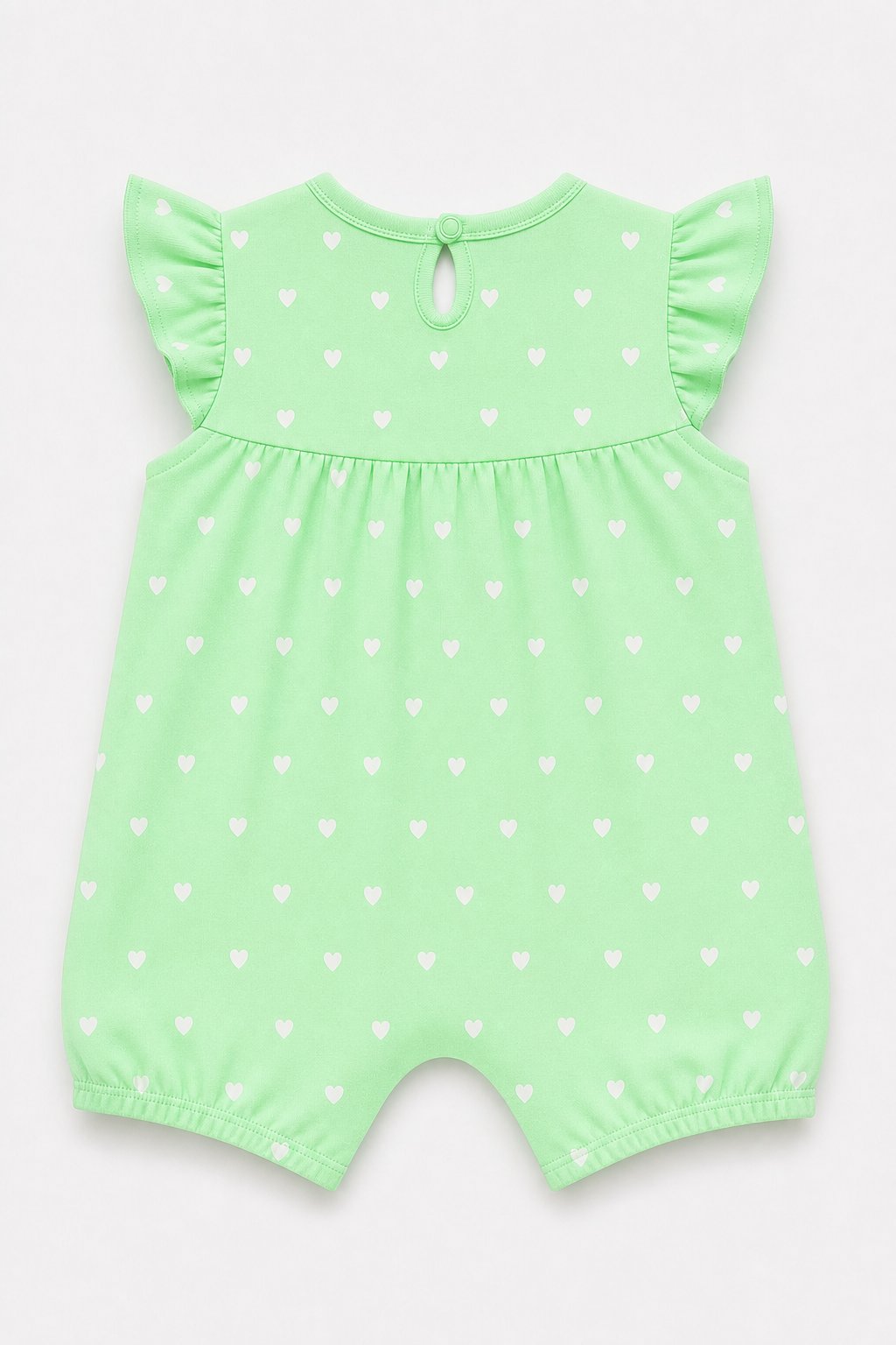 Mint Green Heart Print Romper Dress view 2