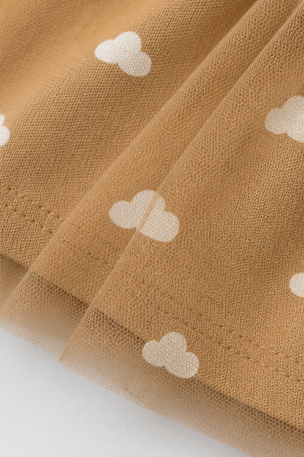 Camel Cloud Print Overall Dress view 3