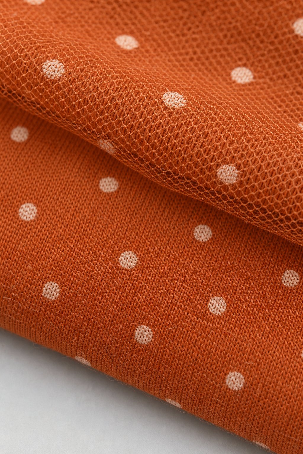 Terracotta Polka Dot Tutu Bodysuit Dress view 3