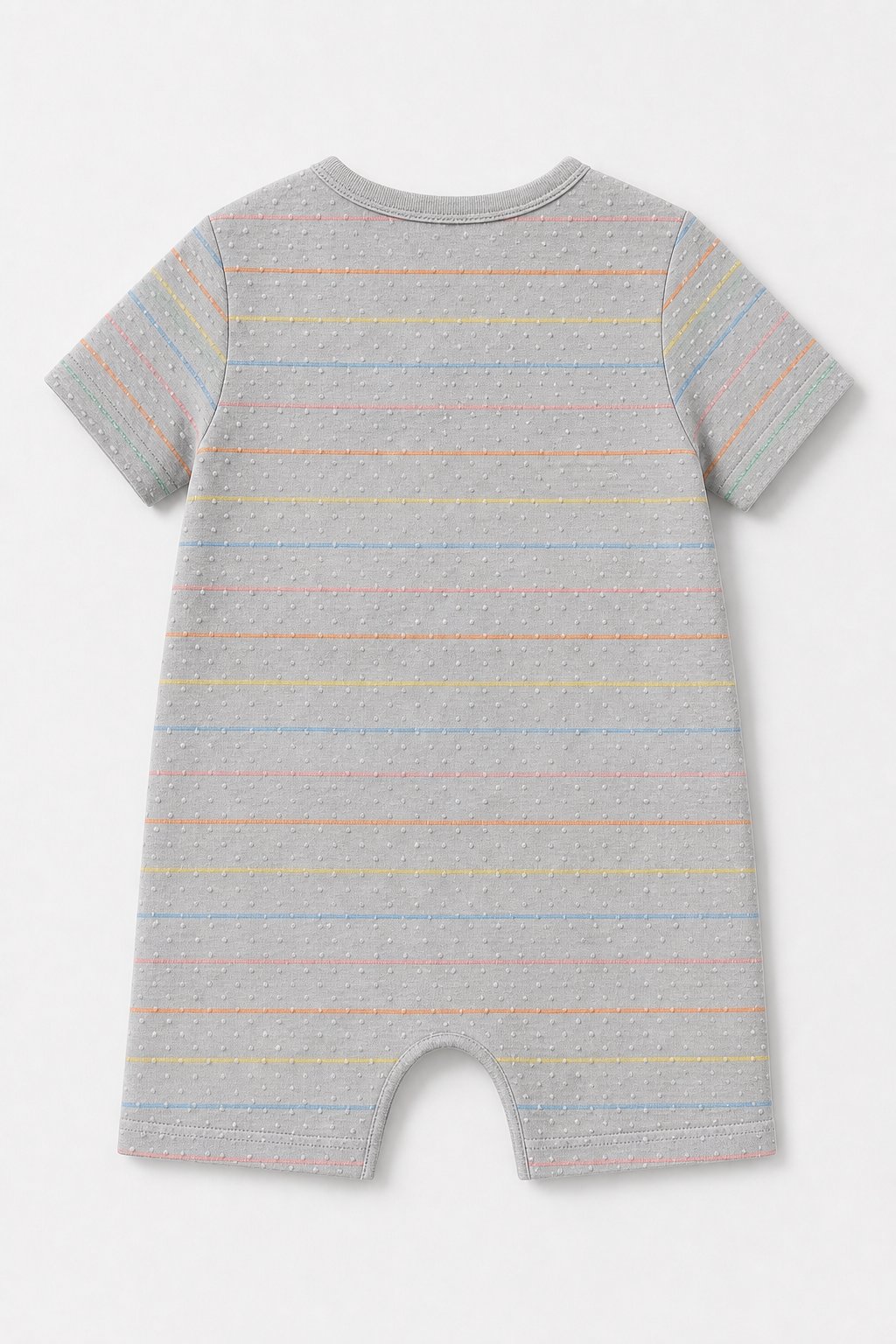 Heather Grey Rainbow Stripe Romper Dress view 2